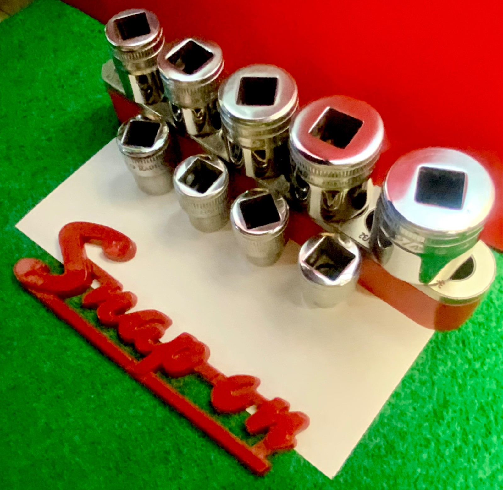 Snap-On Tools Vintage 1940’s Ferret Socket Set with tray. Clean & Pristine!