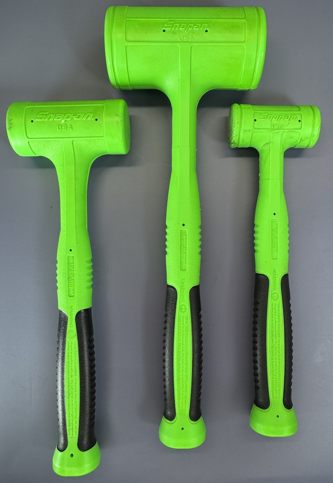 Snap-on HBFE6FG 16 20 24 32 48 56 oz 6-pc Green Dead Blow Hammer Foam Set