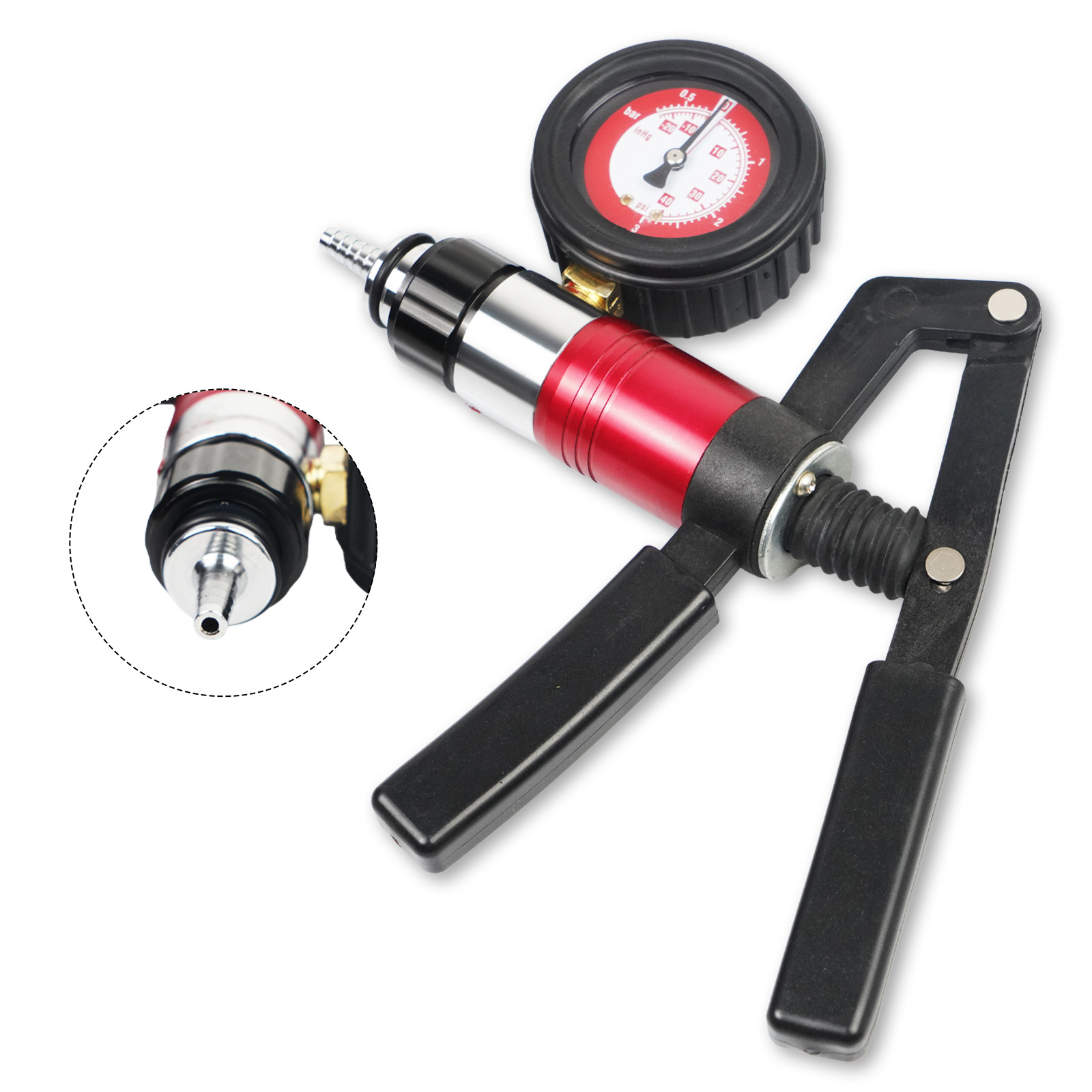 21pcs Hand Held Vacuum Pressure Pump Tester Brake Fluid Bleeder Bleeding Tool US