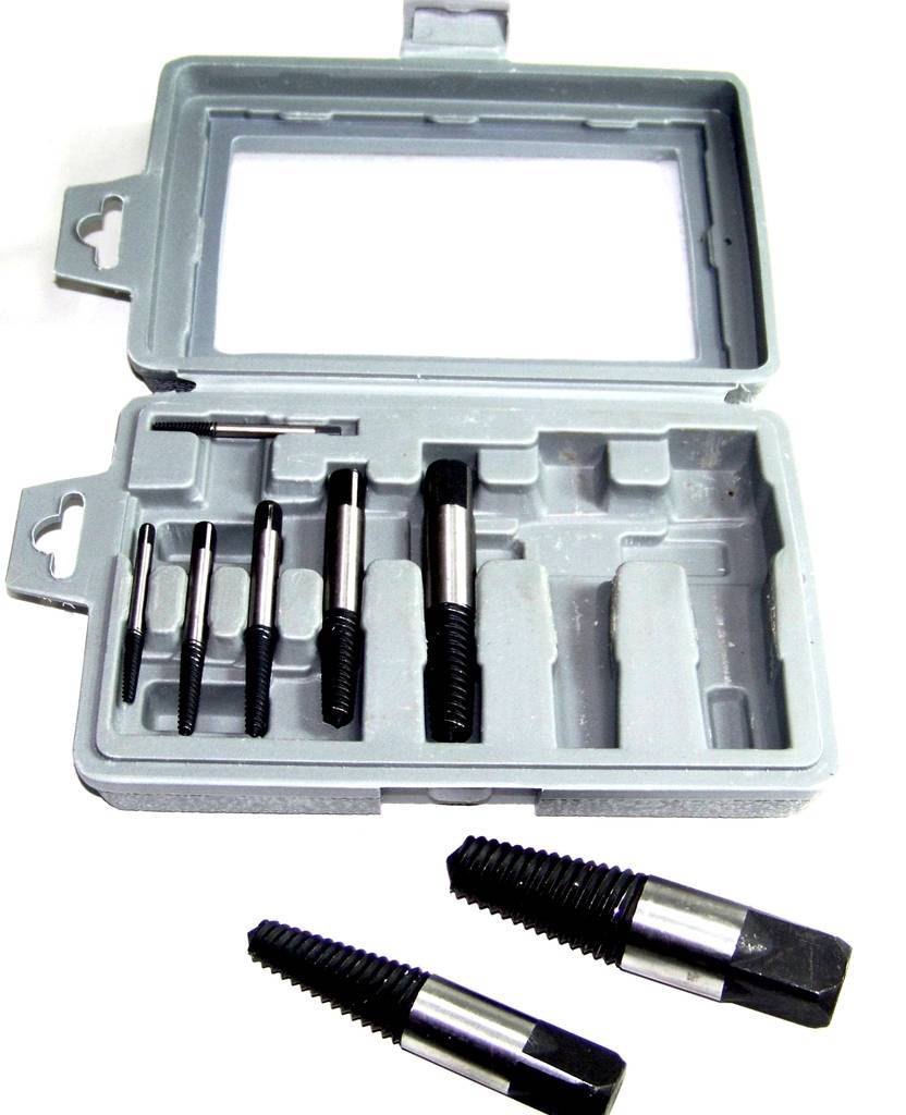 8pc Screw Extractor Easy Out Broken Screw Jumbo Ez-Out Stud Damaged Pipe Remover