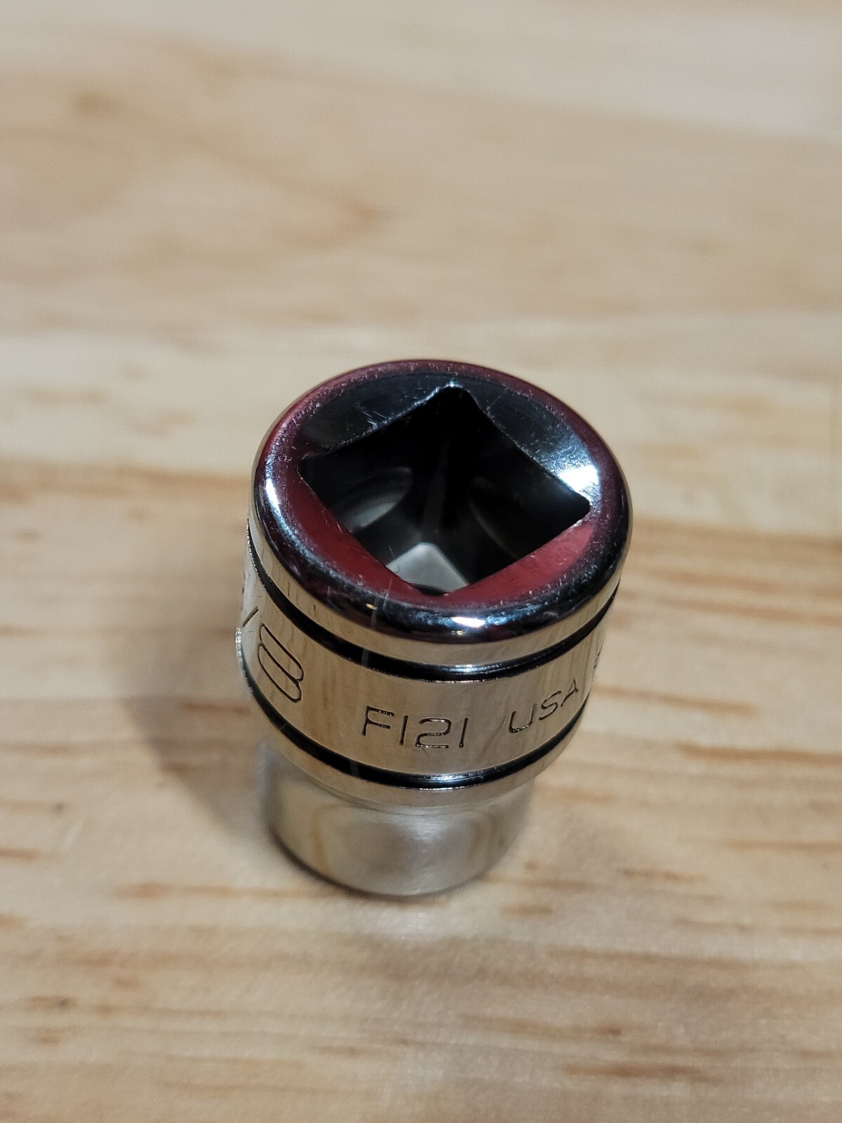 Snap-on Tools F121 3/8″ SAE 3/8” Drive 12-Point Shallow Chrome Socket USA