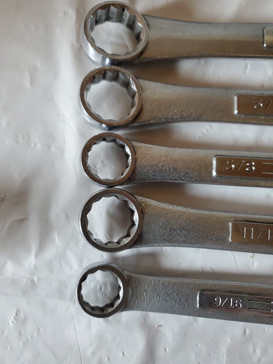 Lot of Vintage Craftsman 11pc SAE Combination 12 Point Wrenches 9/16 to 1-1/8 In
