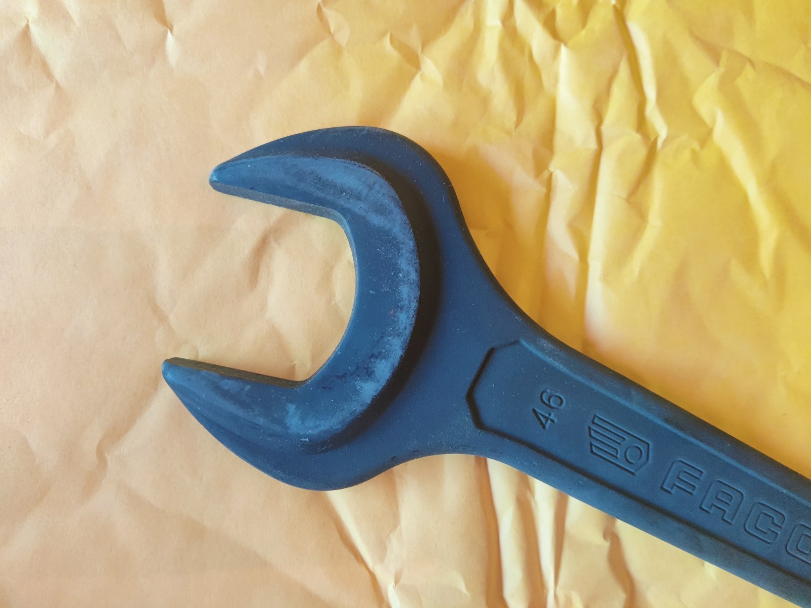 Facom 46mm Open End Wrench 45 F Heavy Duty Industrial Black Oxide Spanner France