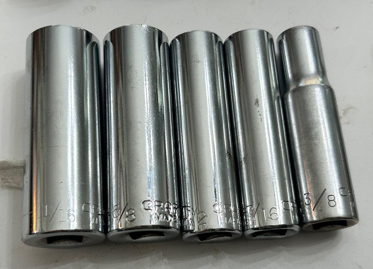 Craftsman Tools 50pc Mixed Socket Lot SAE Metric 1/4 3/8 1/2 Drives USA MADE