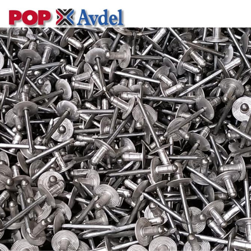 200 x POP® AVDEL Avex Rivets Alu – S/S A2 Large Flange 4.8 x 10.9mm – 3/16 x 3/8