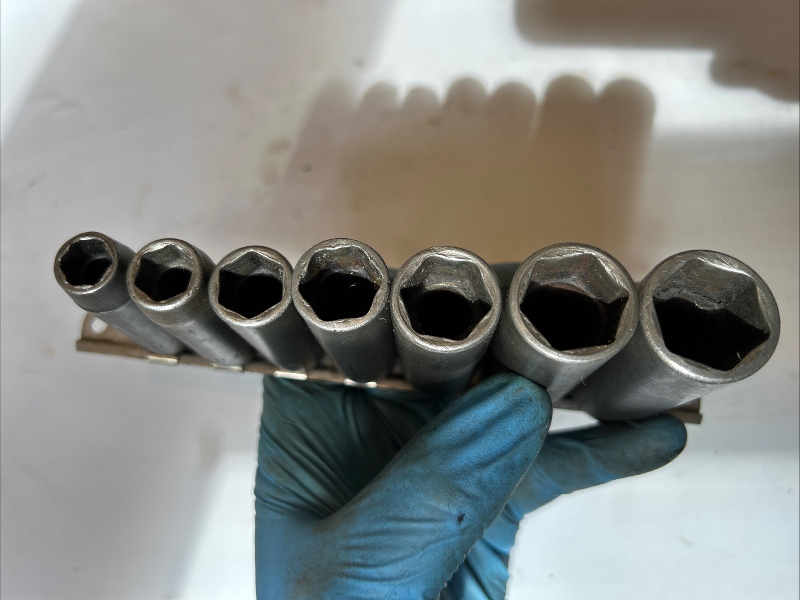 SNAP ON TOOLS 212SIMFYA 7pc 3/8 Dr 6pt SAE Deep Impact Socket Set 3/8″-3/4”