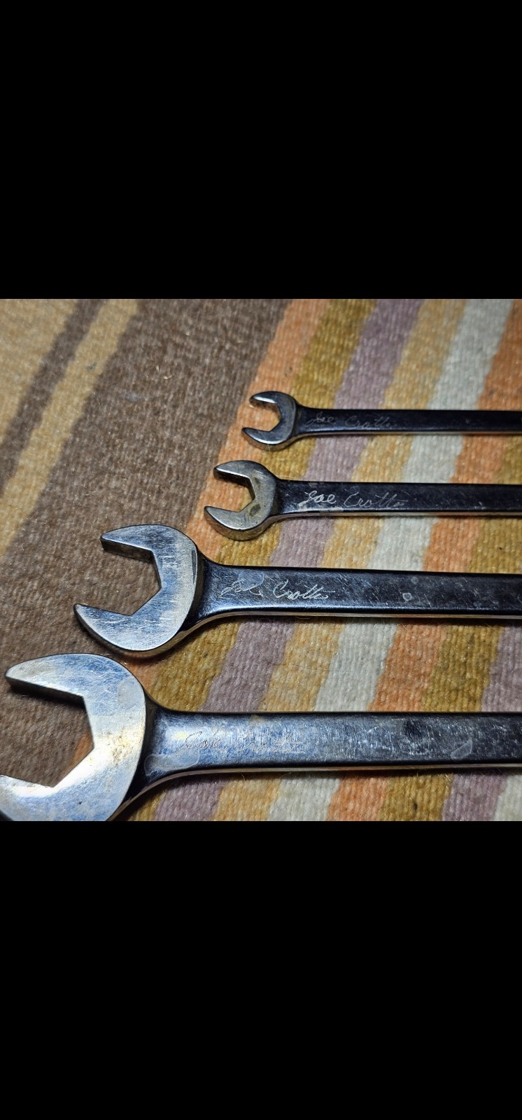 Matco Tools 5 Piece SAE Combination Matco Wrench Set See Photos Tools Pre Owned