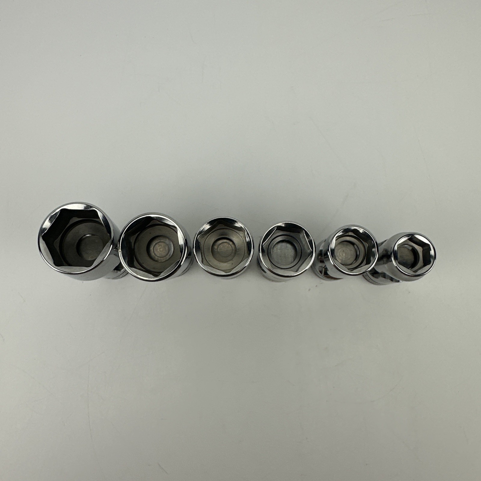 Snapon Tools 3/8” Drive SAE Chrome Shallow Swivel Set 6Pcs. 7/16-3/4 Free Ship