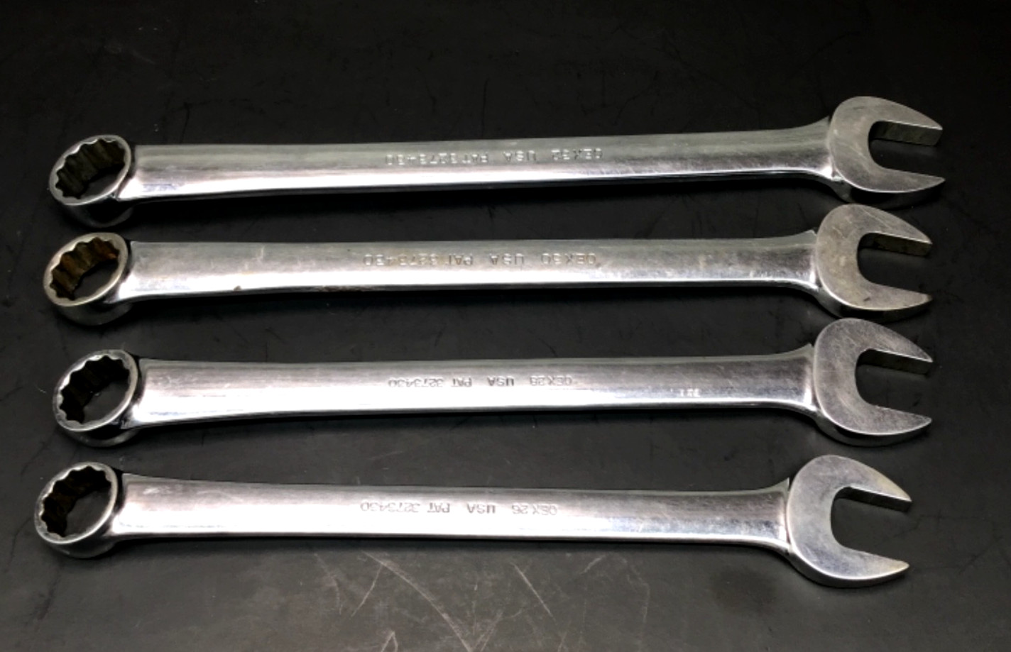 Snap-On Tools OEX 4pc 12 Point Combination Wrench Set (13/16″, 7/8″, 15/16″, 1″)