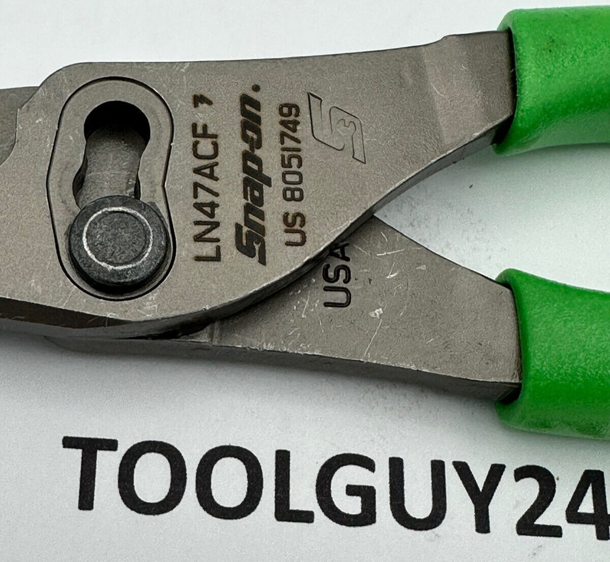 SNAP ON TOOLS USA GREEN 9″ Talon Grip Long Nose Slip Joint Pliers LN47ACF G NEW