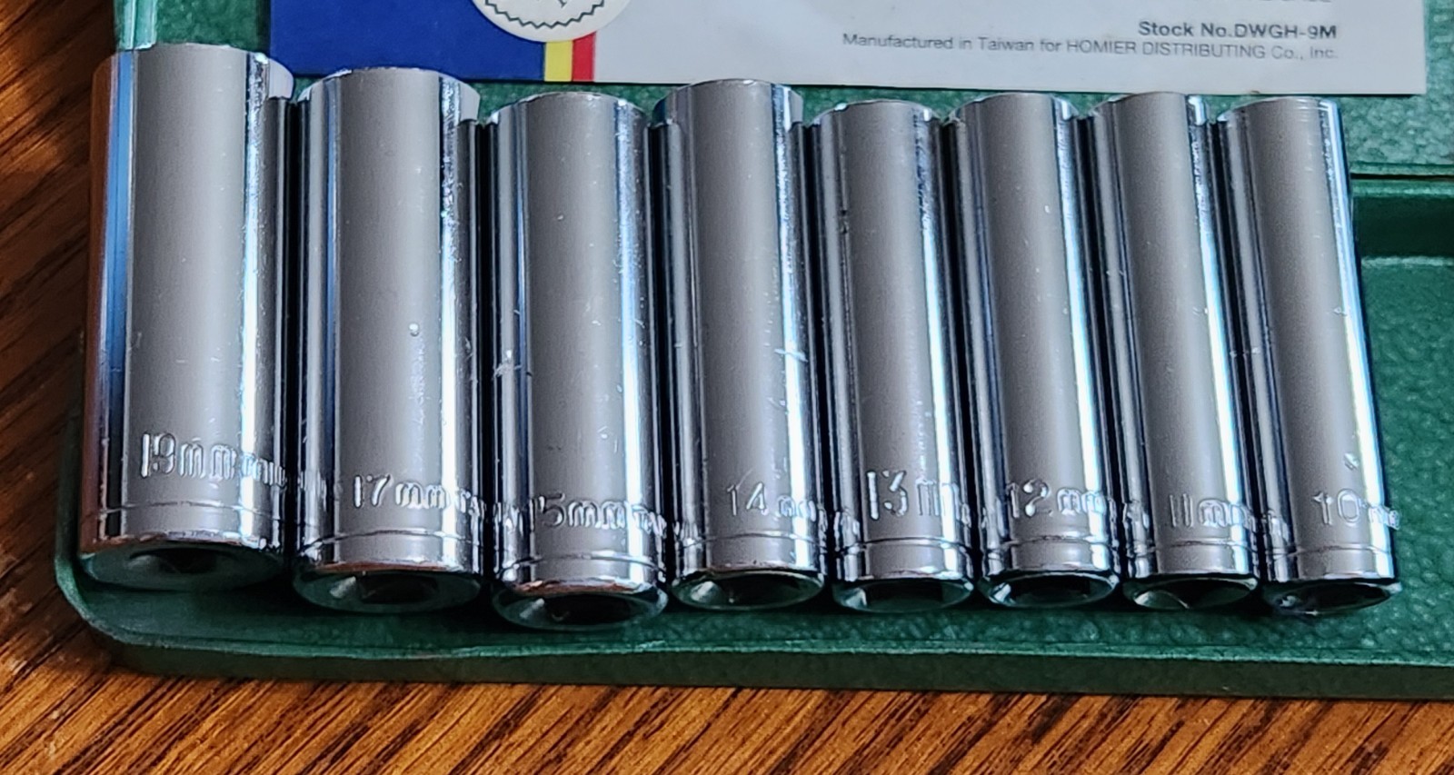 HDC Homier 9 Piece Deep Socket Set 3/8″ Drive Metric w/Metal Case
