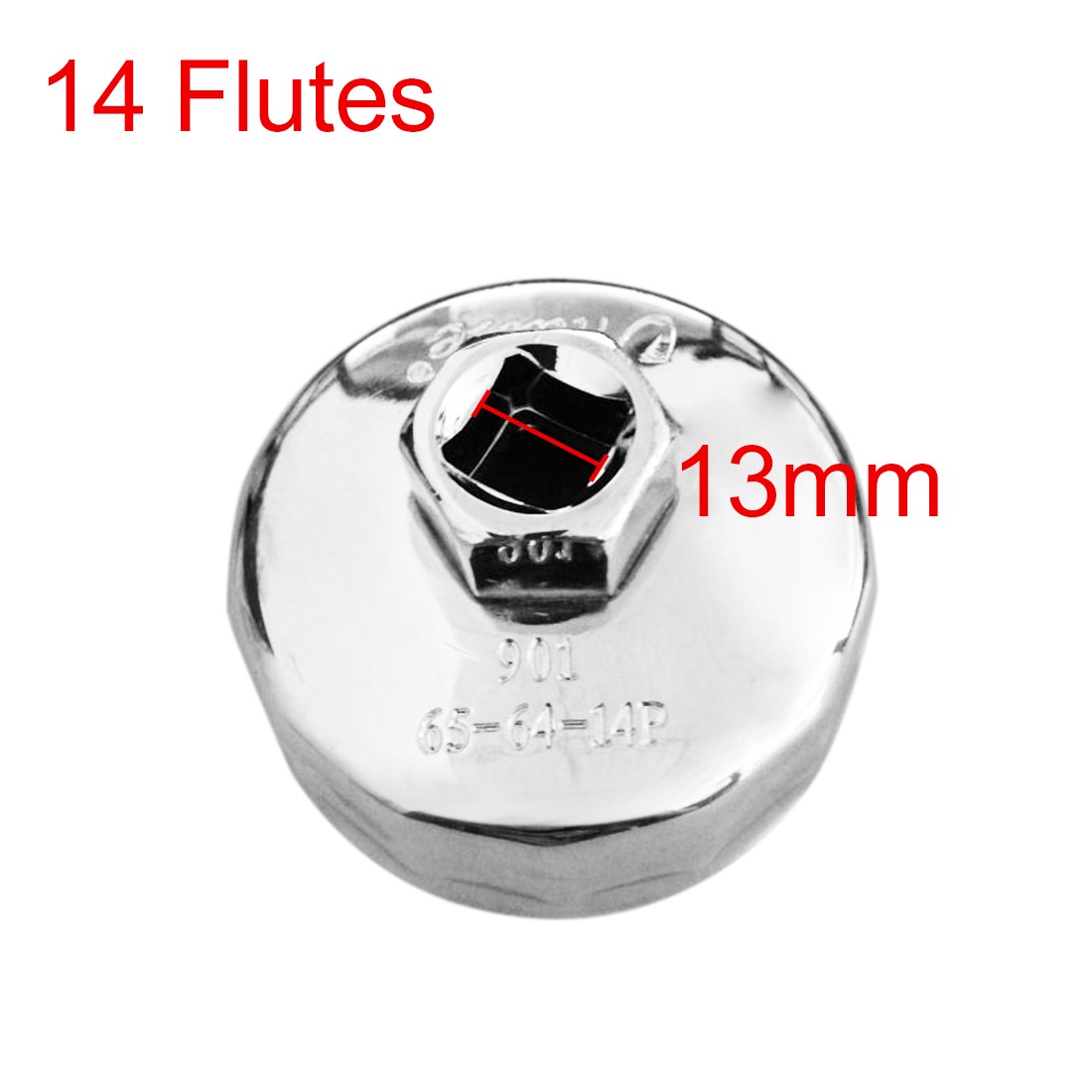 14 Flutes 64-65mm Inner Dia Metal Oil Filter Wrench Cap Tool Remover for Car