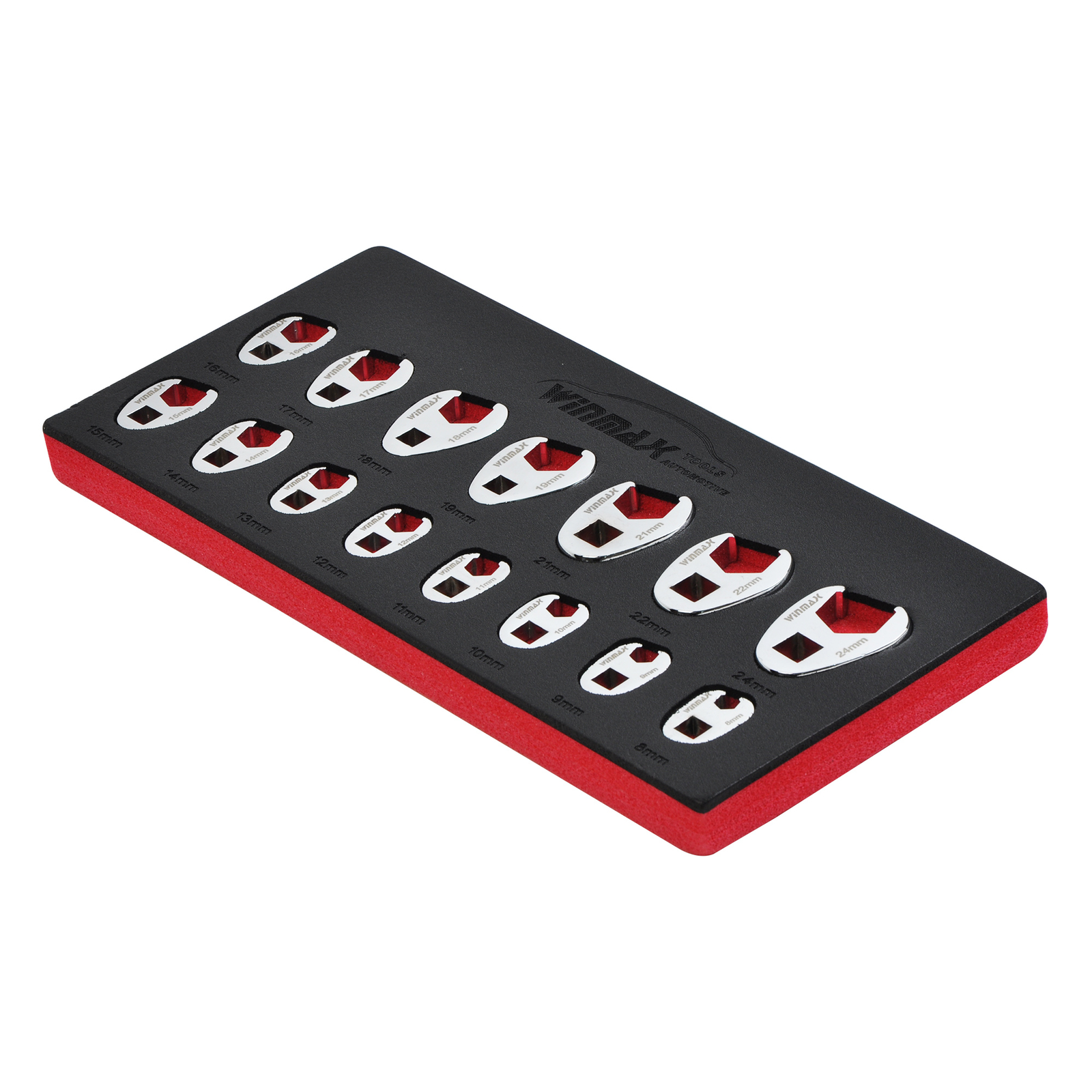 15PCS Crows Foot Wrench Set 1/2″ and 3/8” Drive Flare Nut Wrench Set 8mm to 24mm