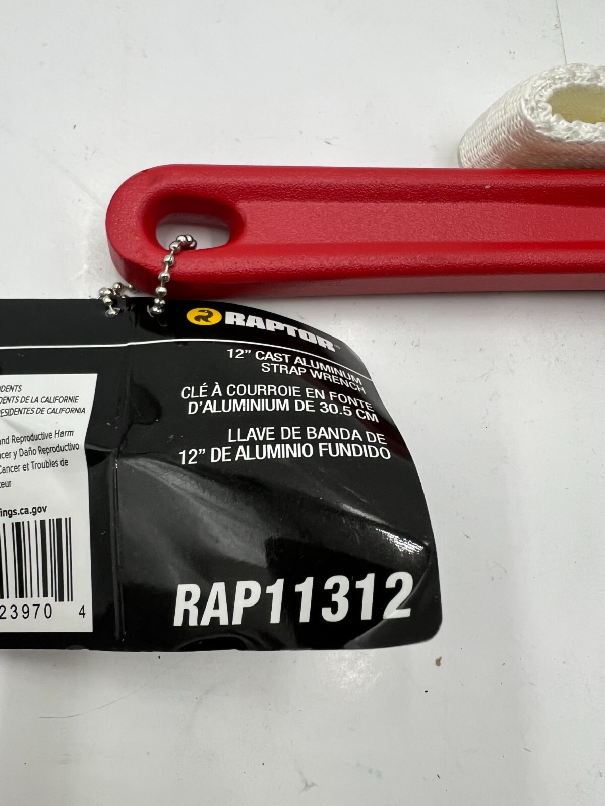 Raptor Tools Aluminum Strap Wrench 12″ RAP11312 Pipe Capacity: 5 in
