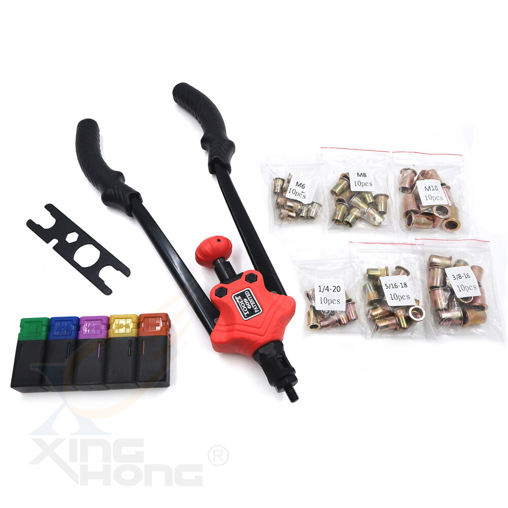 Knob Type Riveting Nut Gun 360mm 14″ 60pcs Rivet Nut Gun Kit Rivnut Setting Tool