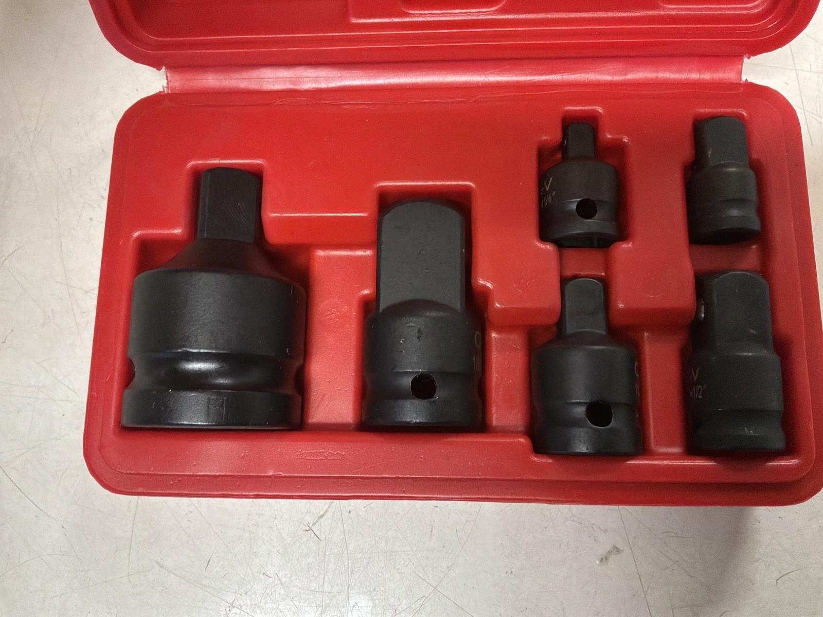 6 X Impact Socket Adapter and Reducer Set Female to Male 1/4″ 3/8″ 1/2″ 3/4″
