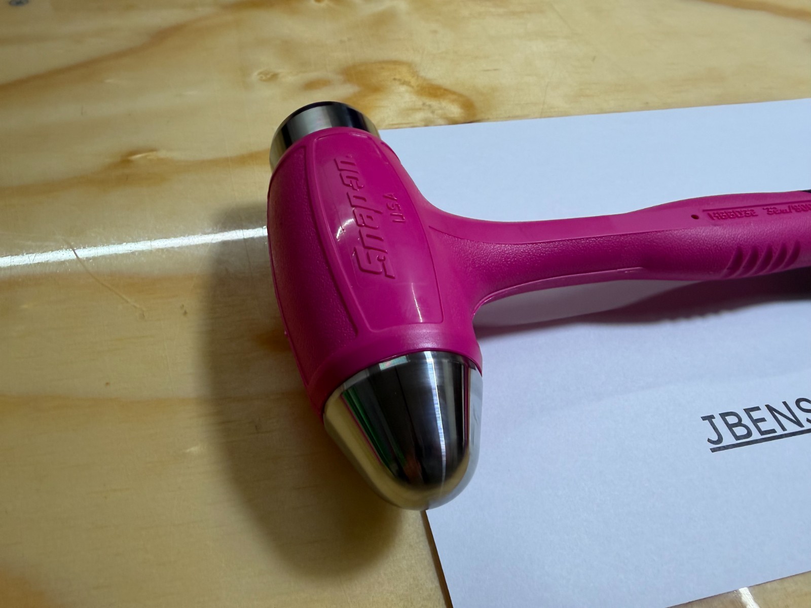 Snap-on Tools NEW ELECTRIC PINK 32oz / 900g Soft Grip Dead Blow Hammer HBBD32EP