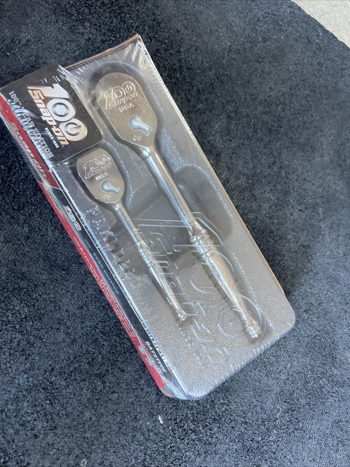 For Snap On NEW 100th Anniversary 2pc Mix Drive Chrome Ratchet Set RAT2TFCE