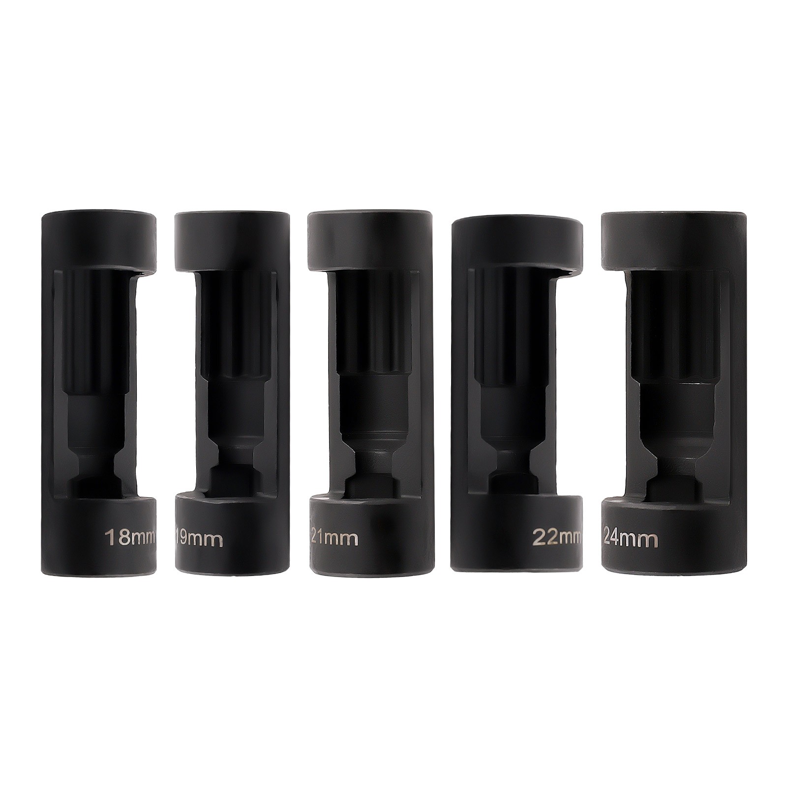 5pcs Strut Nut Socket 18mm 19mm 21mm 22mm 24mm 1/2 Drive Suspension Shock Tool