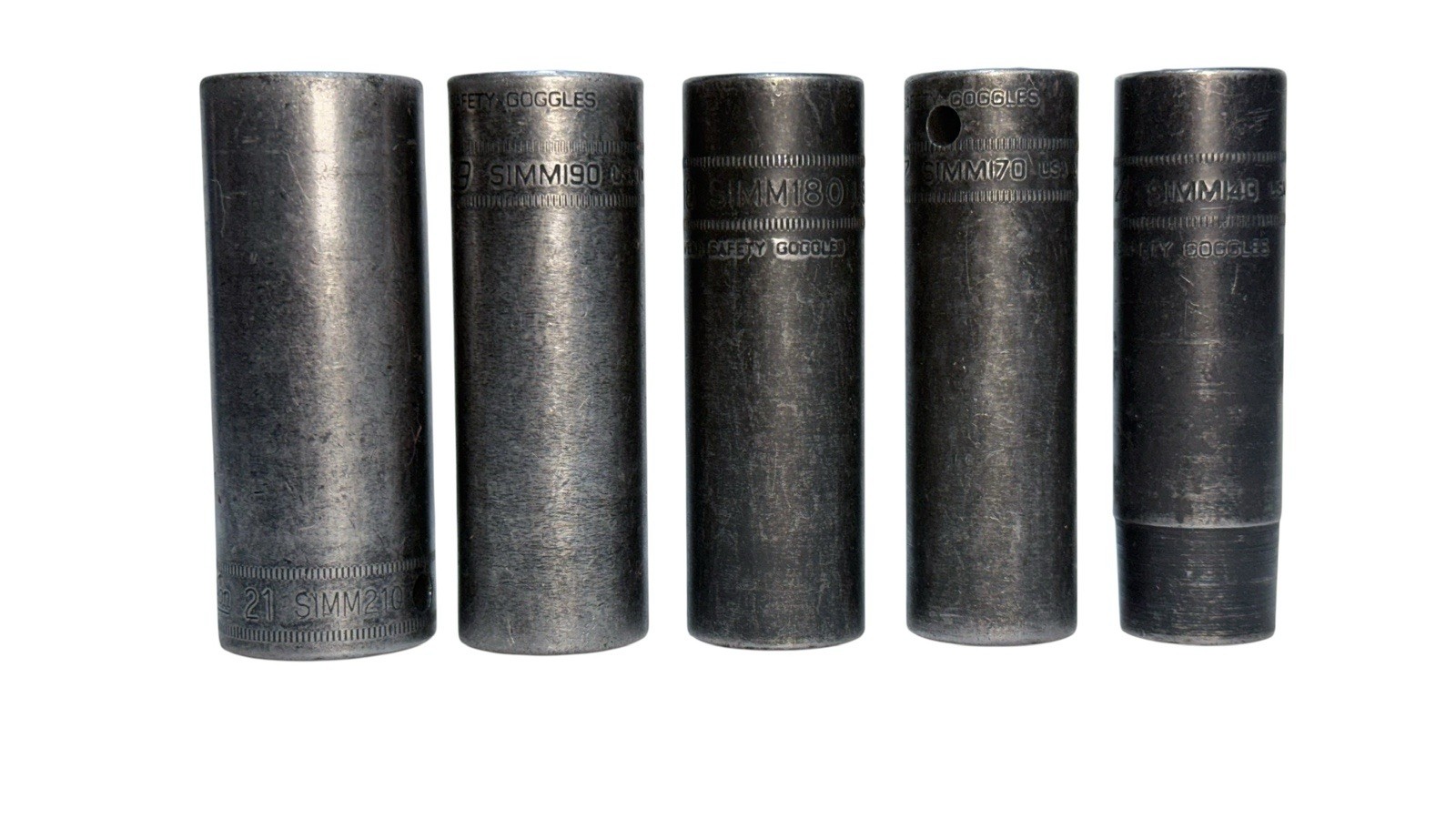 Snap-on 1/2″ Drive Metric Deep Impact Socket Set Of 5 – 21mm 19mm 18mm 17mm 14mm