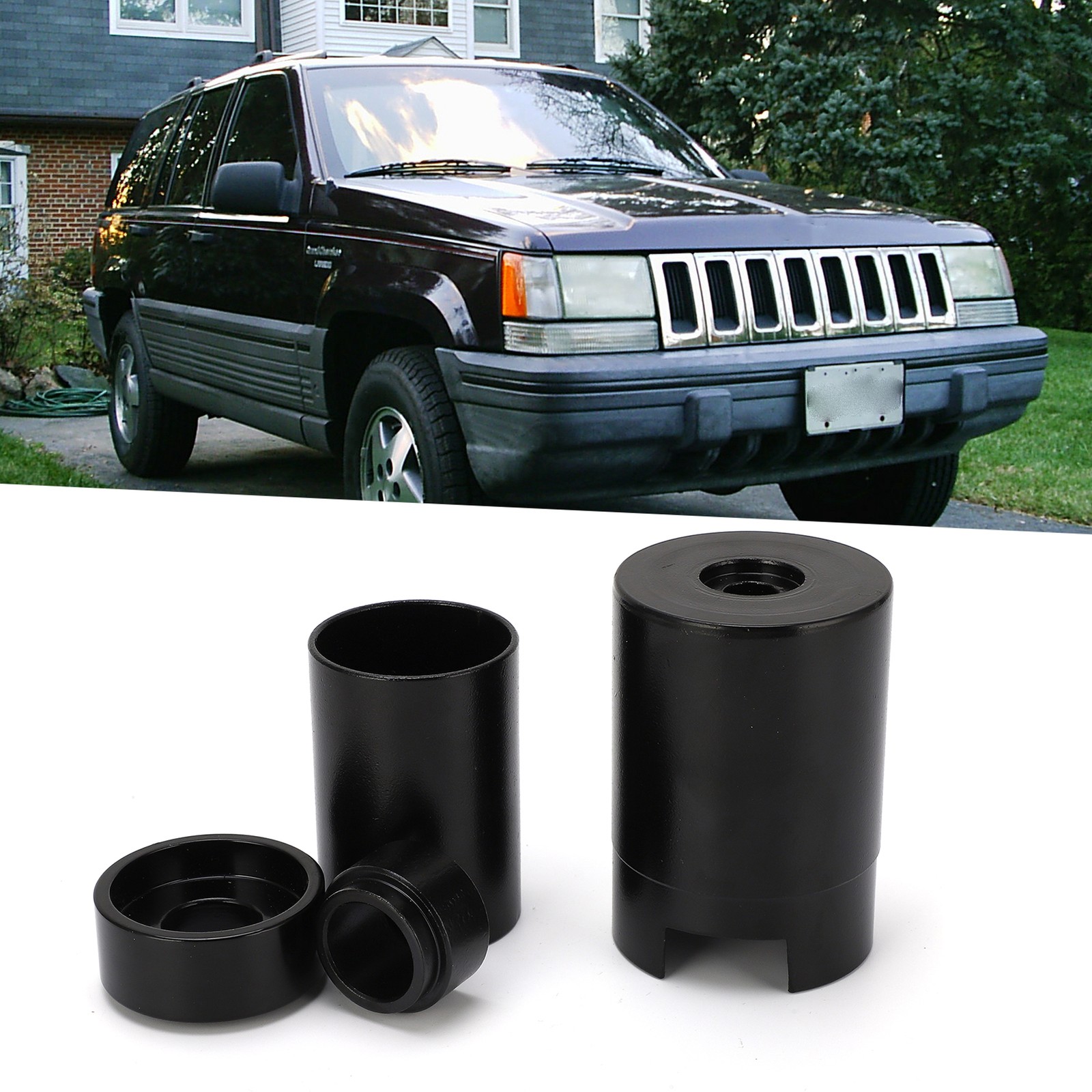 Car 4pcs Ball Joint Press Service Adapter Heavy Duty Carbon Steel For Grand