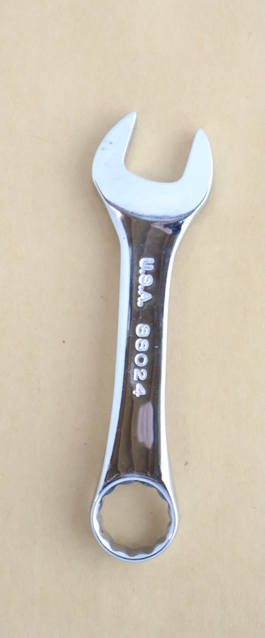 3/4 S-K Tools (USA) No. 88024 12 Point Stubby Combination Shiny Chrome Wrench
