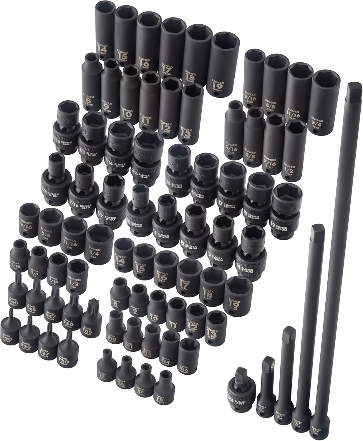 Professional-Grade 80-Piece Impact Socket Set – SAE/Metric, Radius Corner Design