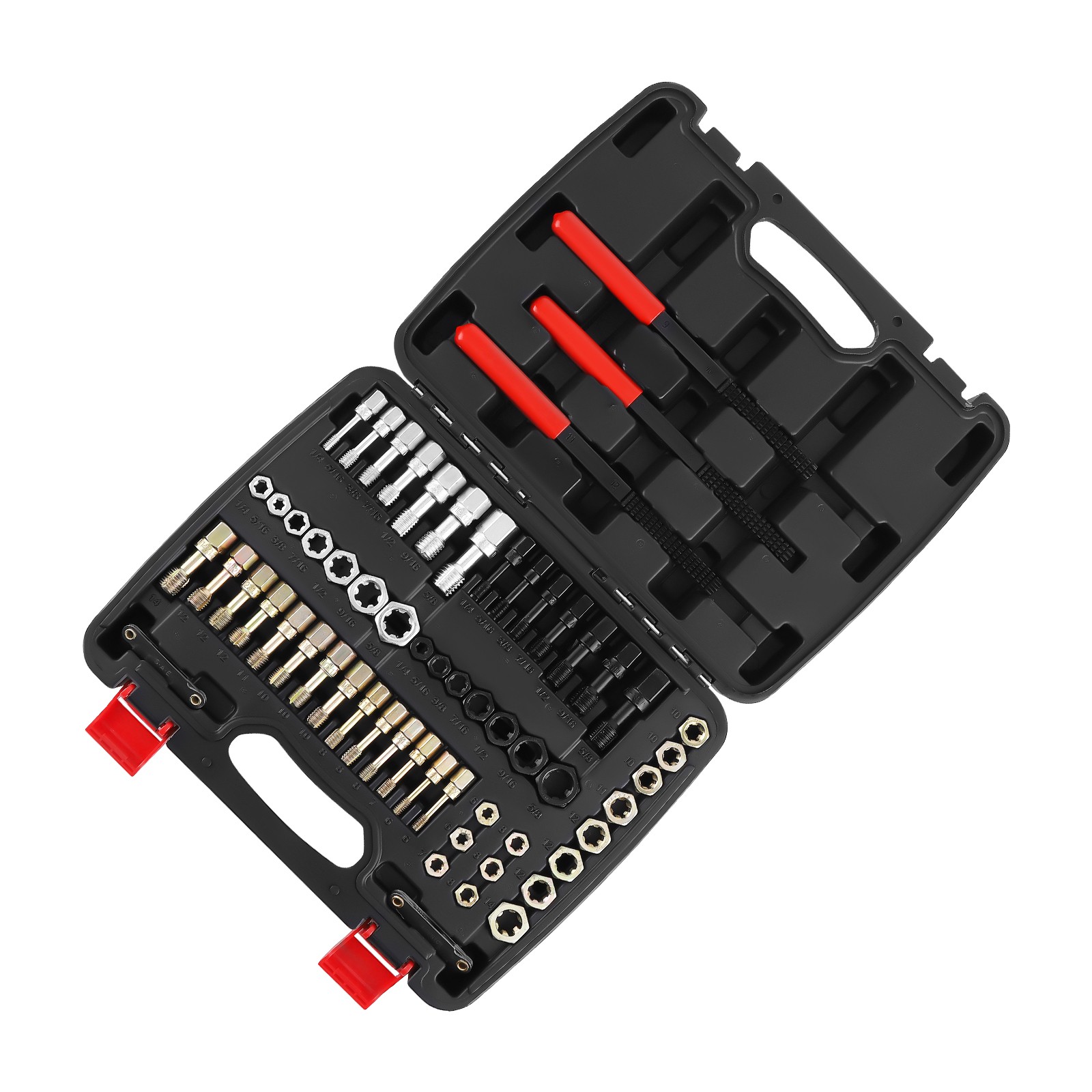 Pro-Grade 61pc Thread Chaser Set Heat-Treated Carbon Steel SAE/Metric Files