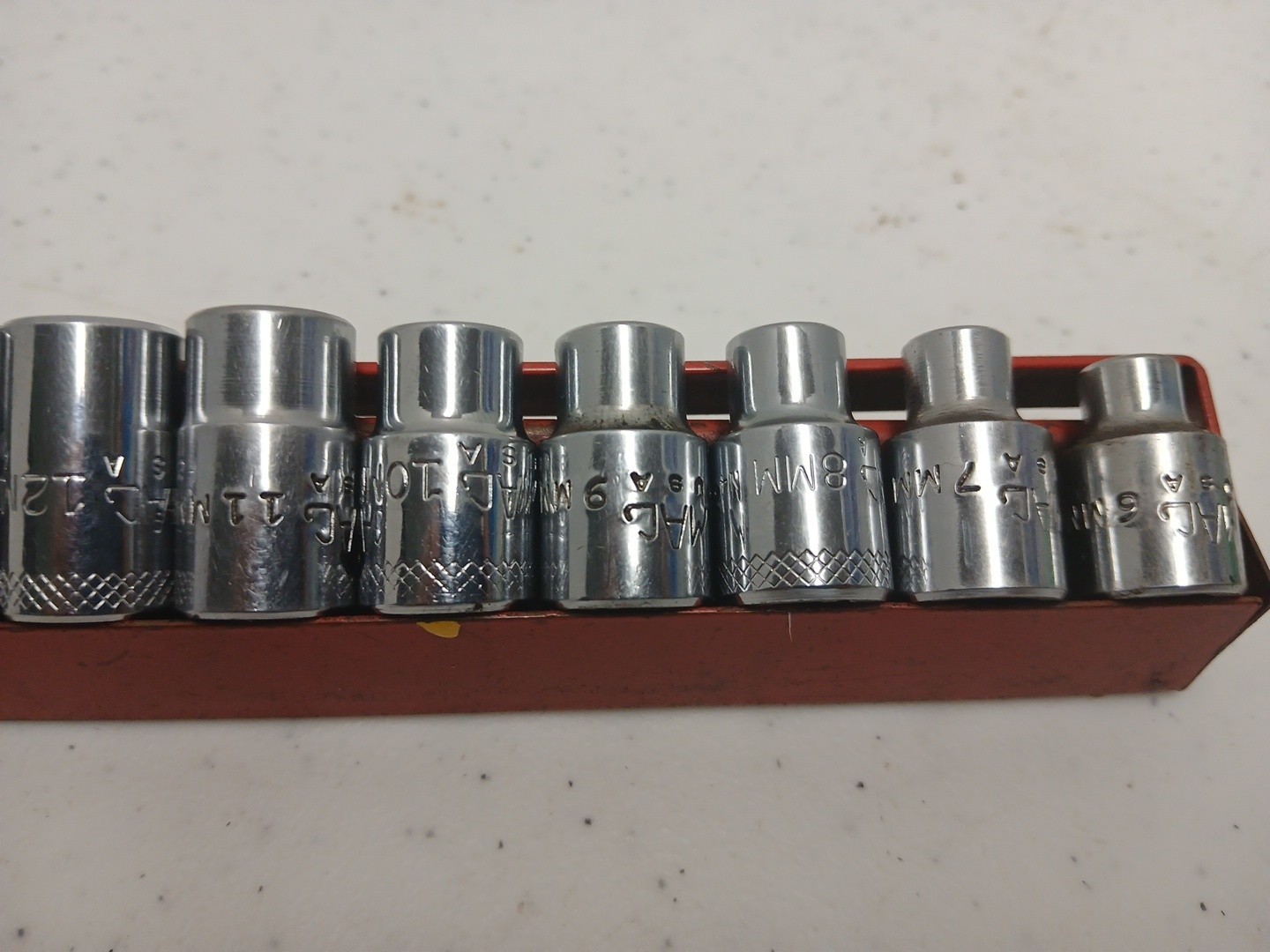 MacTools/Matco 6 Point Chrome 3/8 Drive Socket Set 19-6mm USA