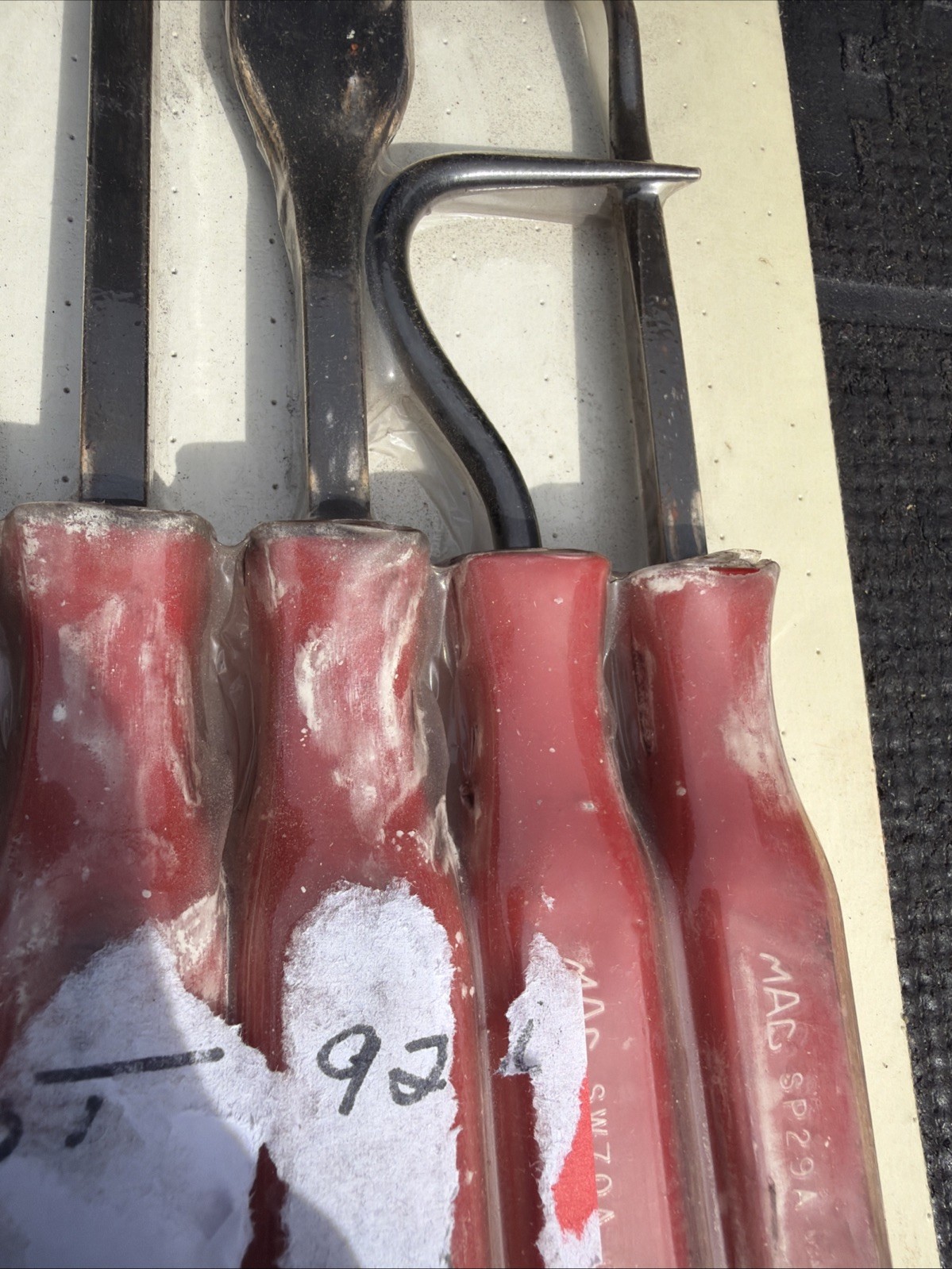 Mac Tools USA Nos 5pc Utility Hook Pick Engine Body Tool Set SS5 Red Hard Handle