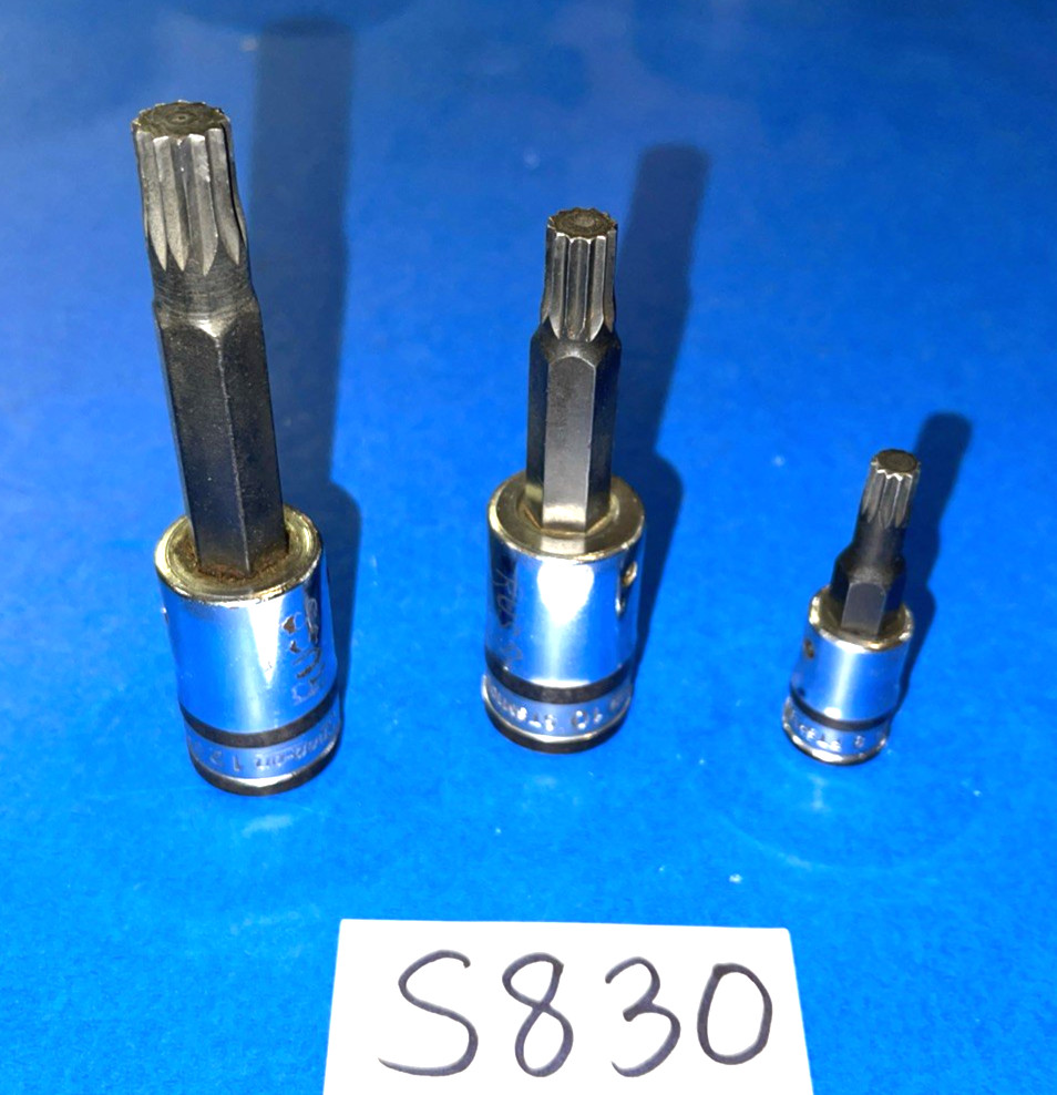 SNAP-ON TOOLS 3 PIECE METRIC TRIPLE SQUARE SOCKET DRIVERS 8MM, 10MM, 12MM