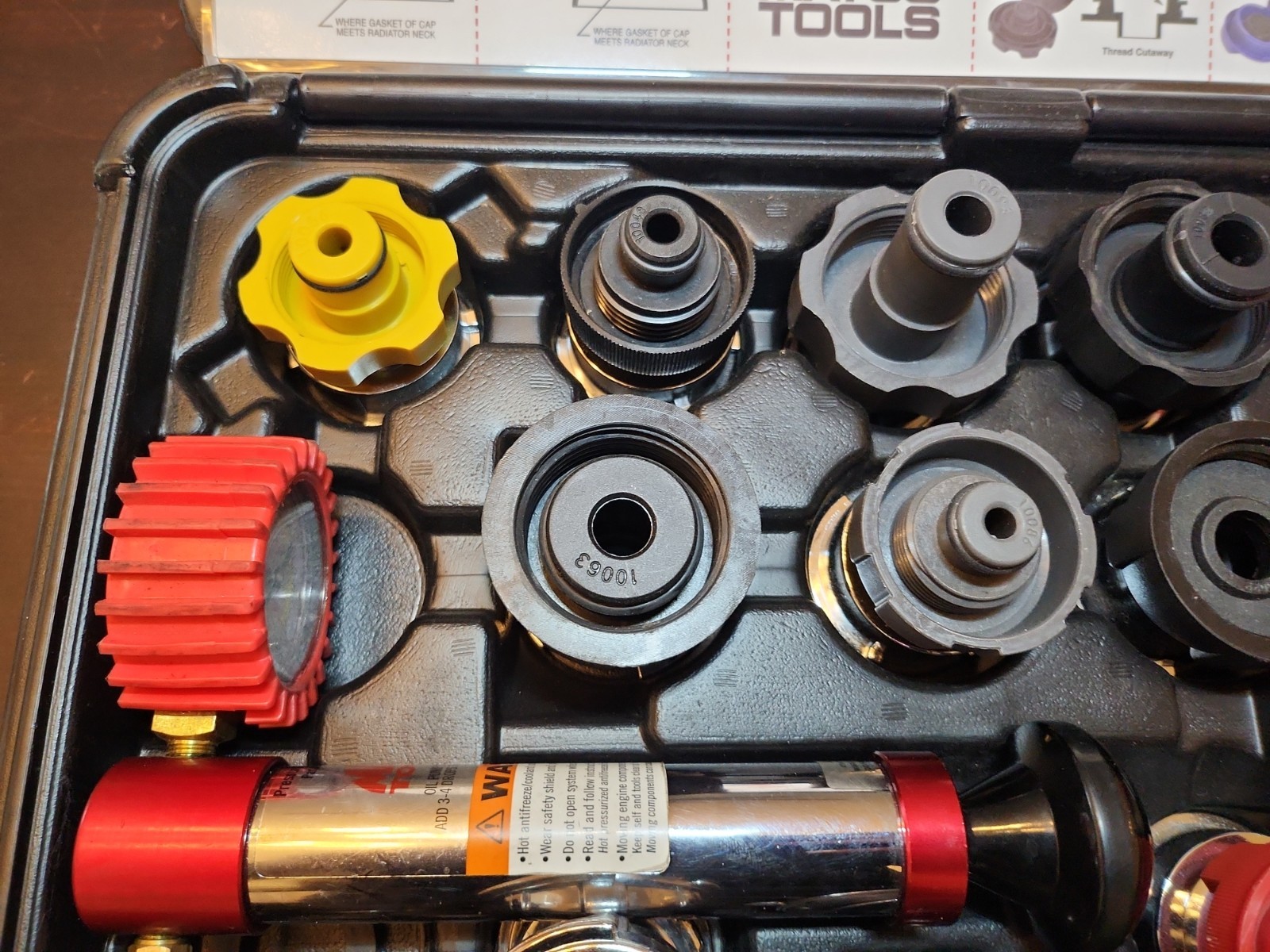 Matco Tools MPT15000P 15 PC Cooling System Adaptor Set used LIKE NEW