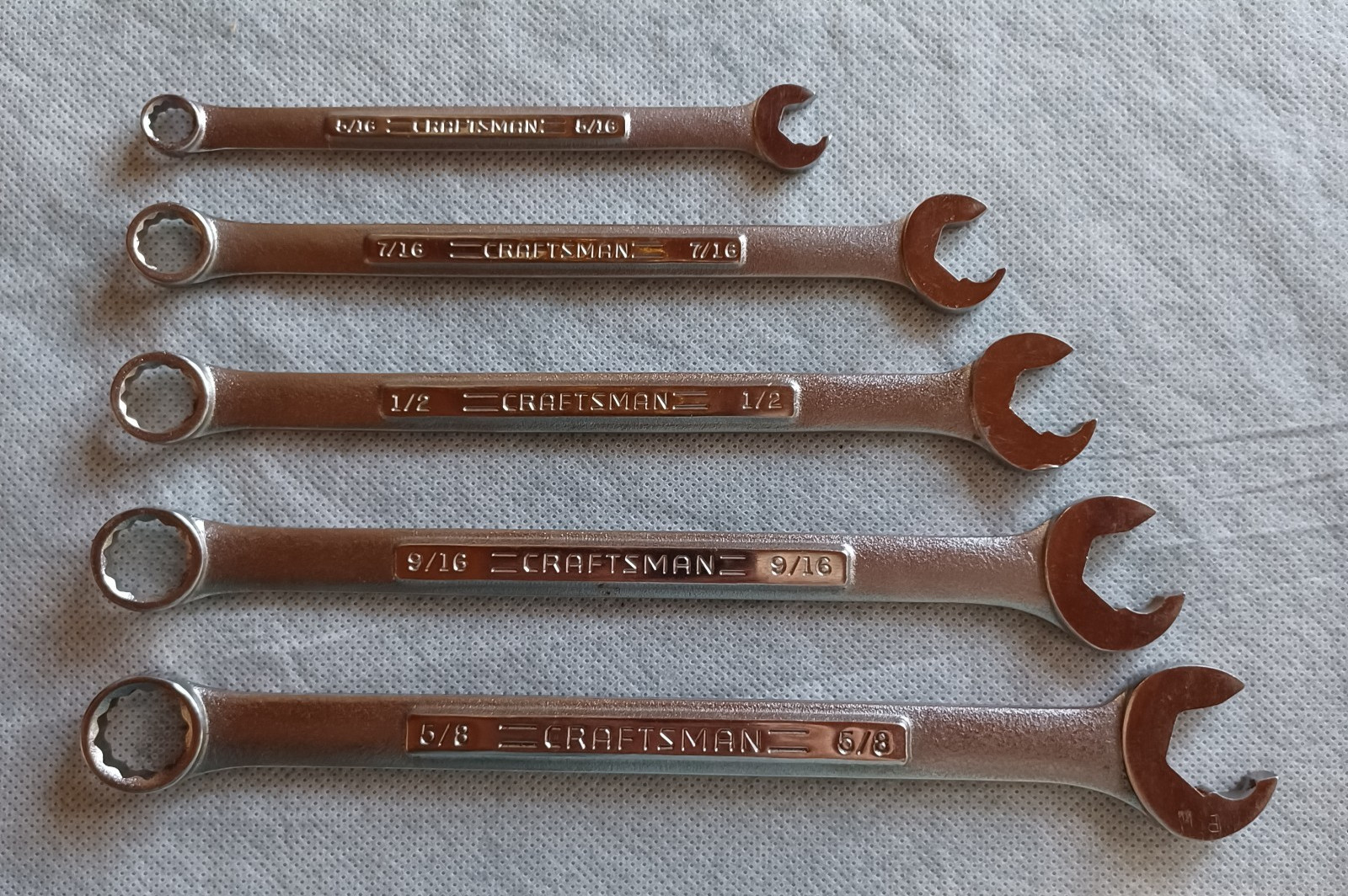 Lot Of 5 Craftsman -VA- Quick Speed Combination Wrenches ~ 5/16″ To 5/8″