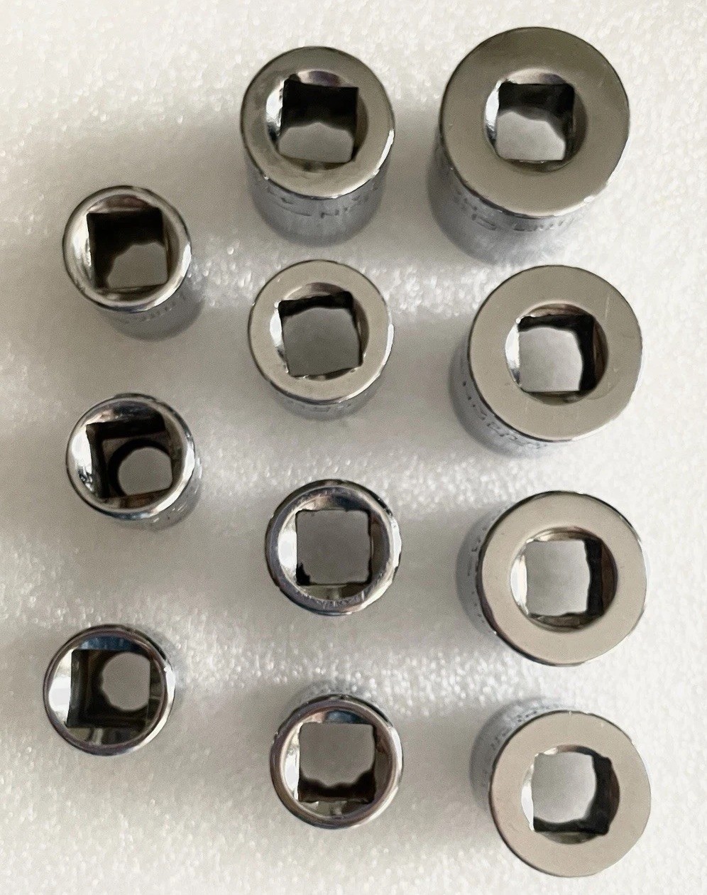 VTG CRAFTSMAN 11 PC G &V SERIES 12 PT 3/8” DRIVE METRIC SHALLOW SOCKETS 9MM~19MM