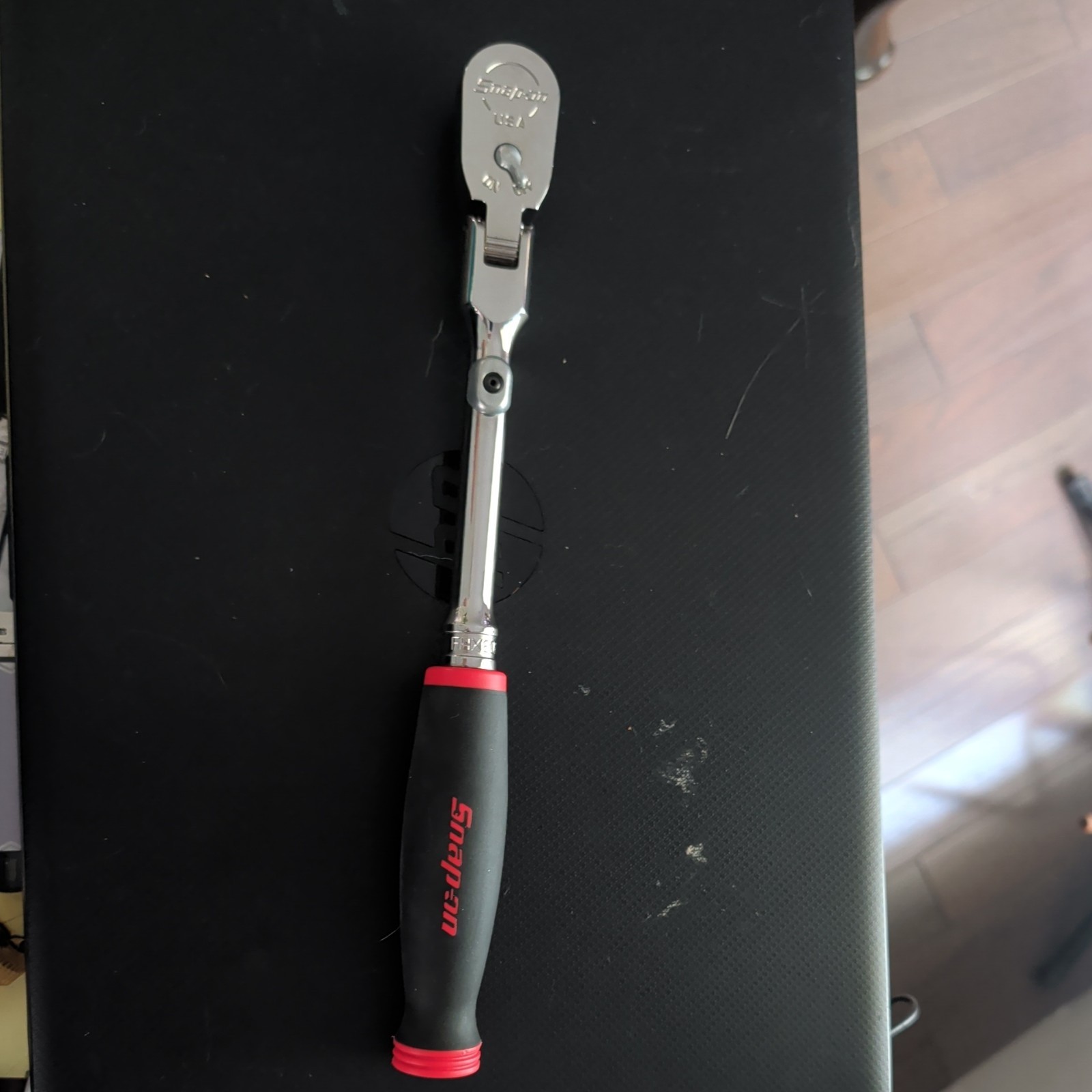 Snap-on FHX80A 3/8″ Drive Soft Grip Handle Locking Flex Ratchet [Used]
