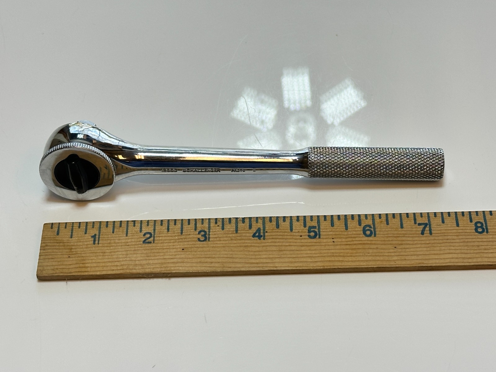 NOS Proto CHALLENGER USA 1260D 3/8″ Drive Thumb Wheel Knurled Handle Ratchet NEW