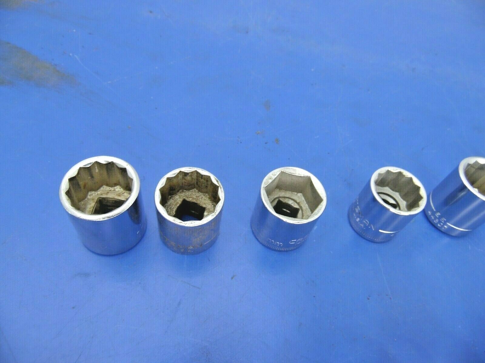 Craftsman 3/8″ Drive Metric Shallow Sockets,Lot of 21,USED,See Below for Sizes