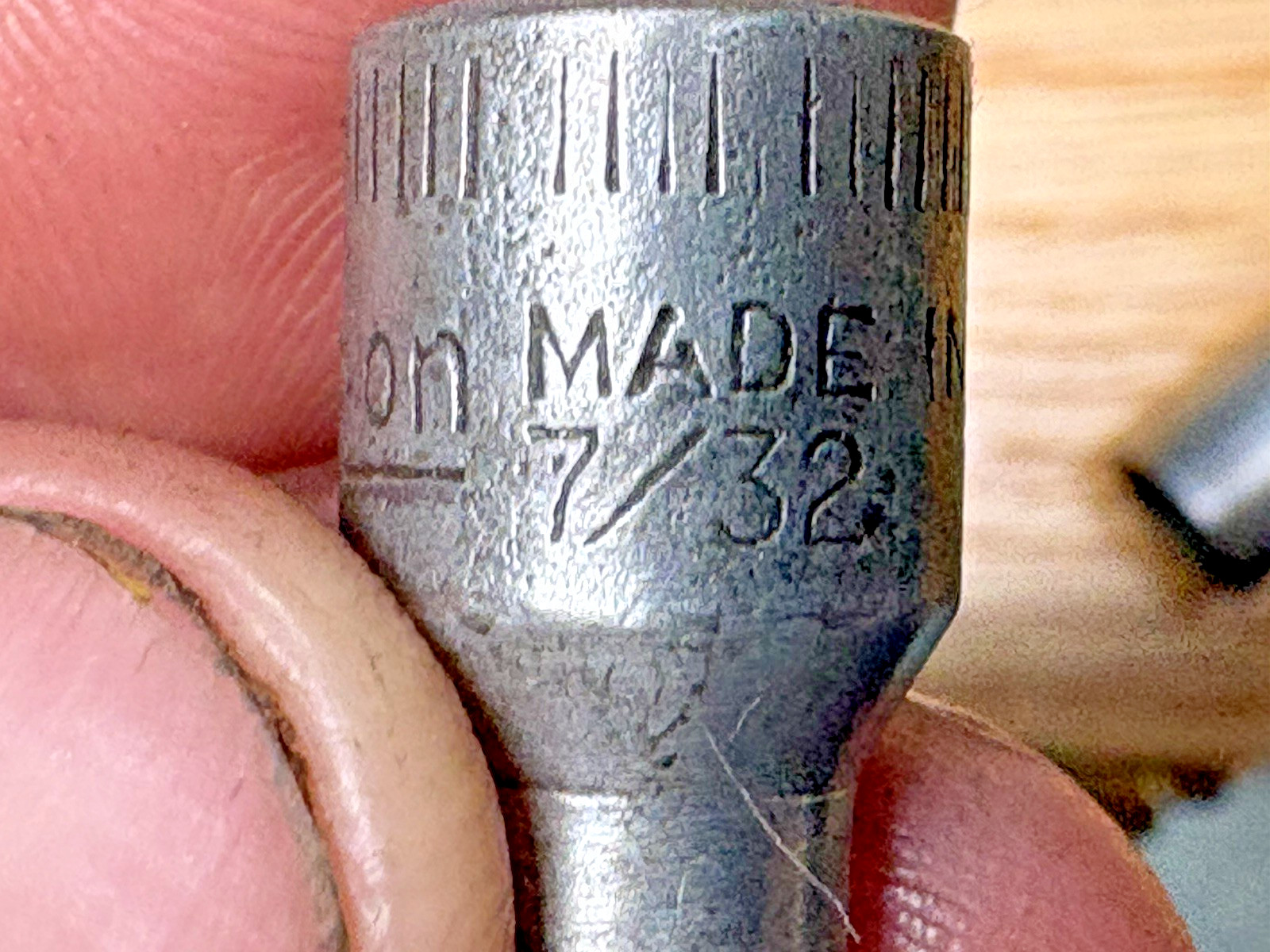 Vintage Snap-On Early Socket Wrench Set Case TM 6 7 8 11 E date 1944 RARE WWII