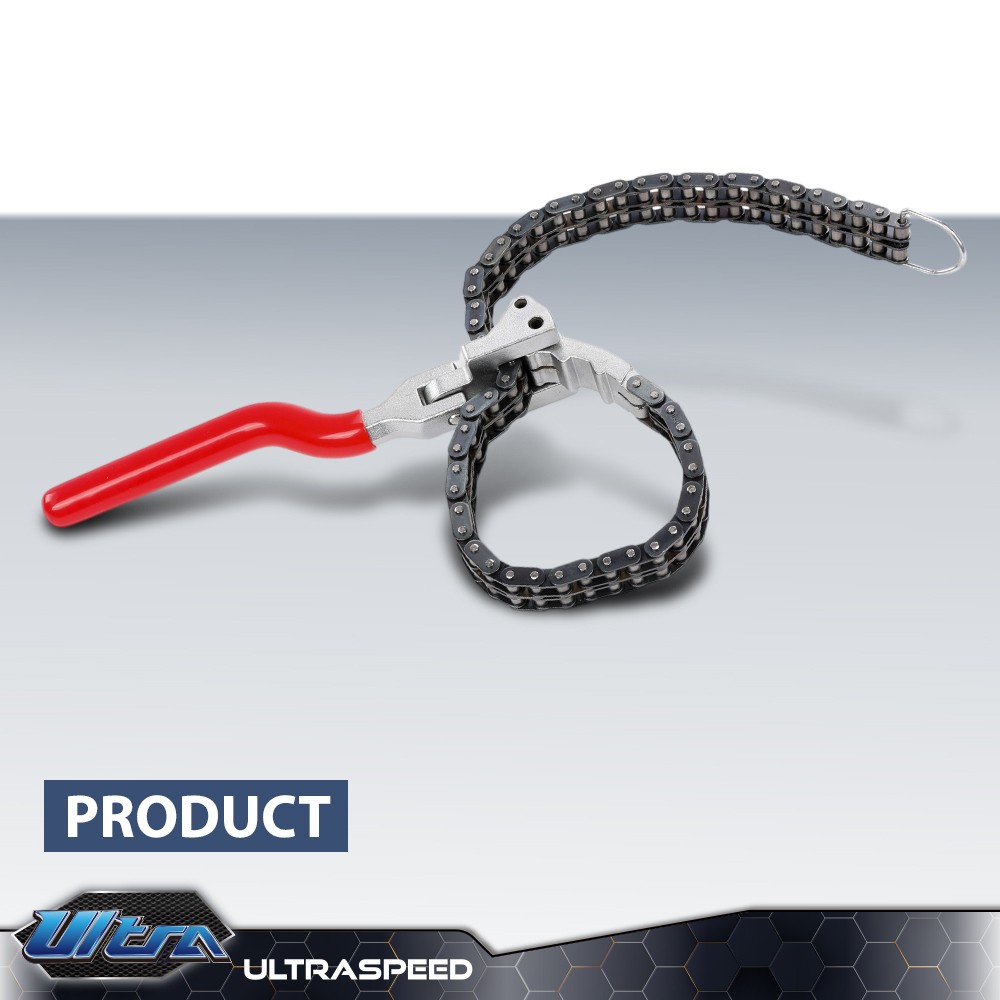 Ratcheting Chain Wrench Oil Filter Change Pipe Fittings 60-160mm Heavy-Duty