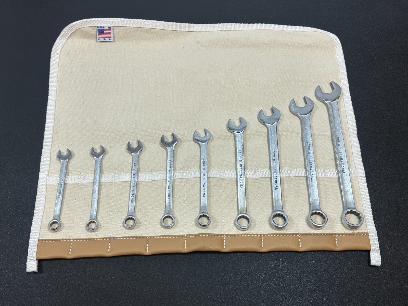 🇺🇸 International Harvester IH USA 9pc Metric 9mm-19mm Combination Wrench Set