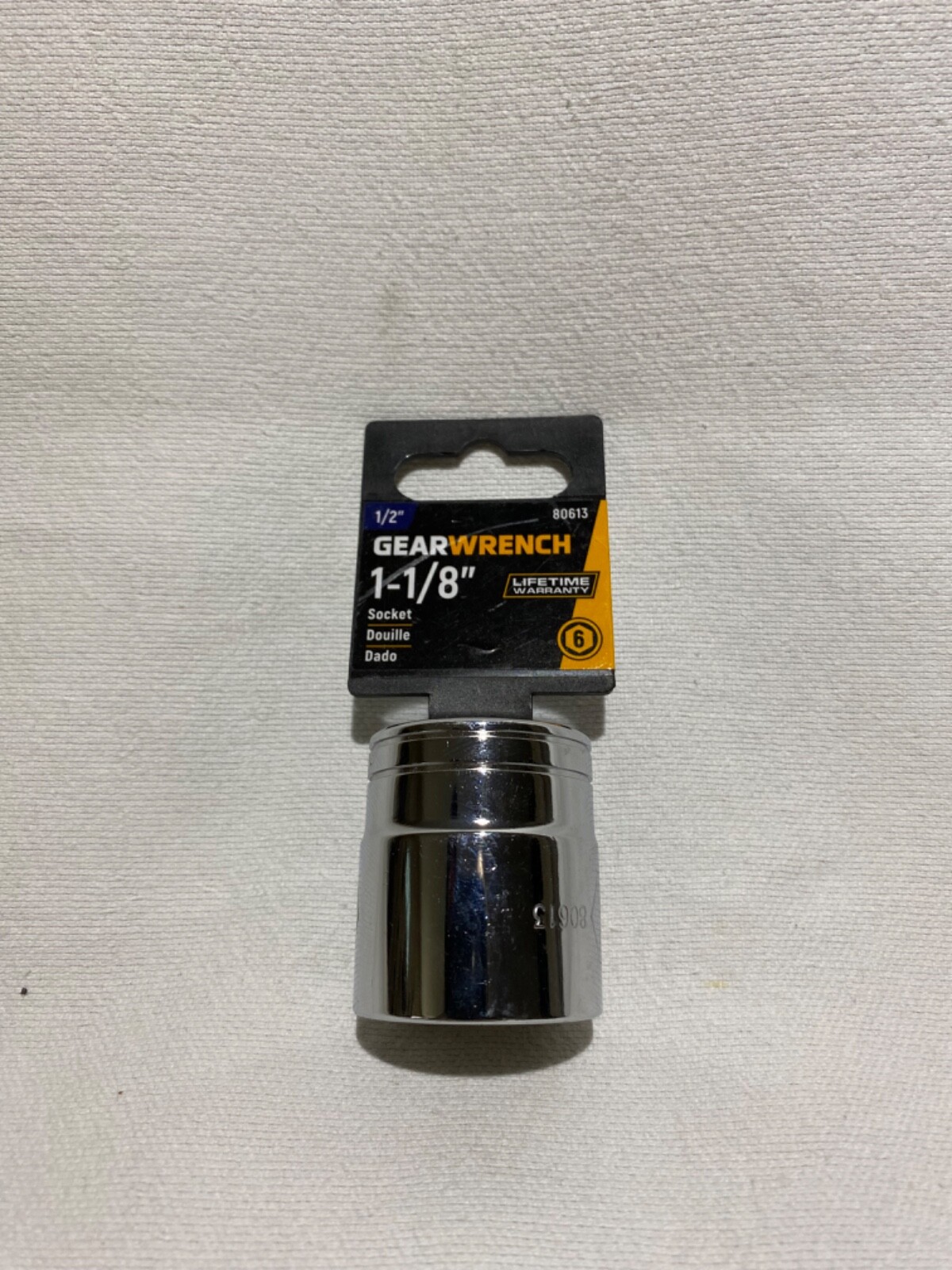 Gearwrench 80613 1/2″ Drive 6 Point Standard SAE Socket 1-1/8″