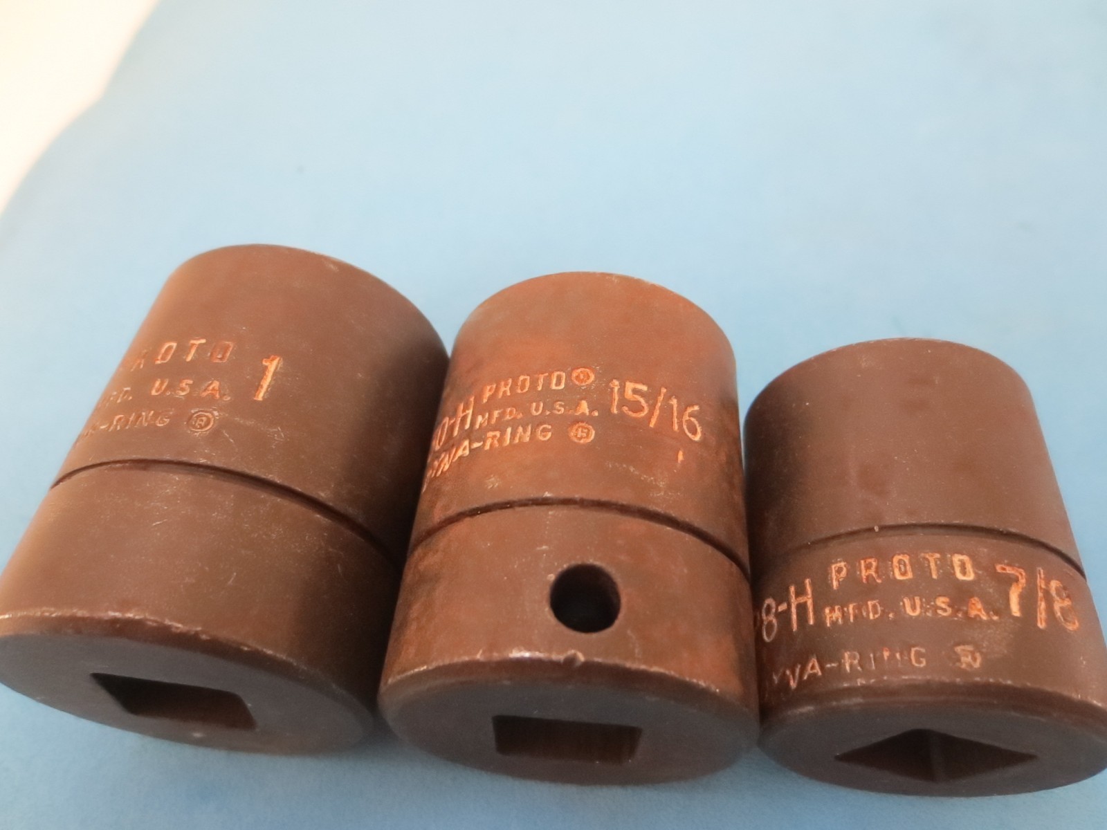 10 pc. Set Proto Dyna Ring. ½” Dr, 6 Point, Impact Socket, SAE ★★ Made in USA ★★