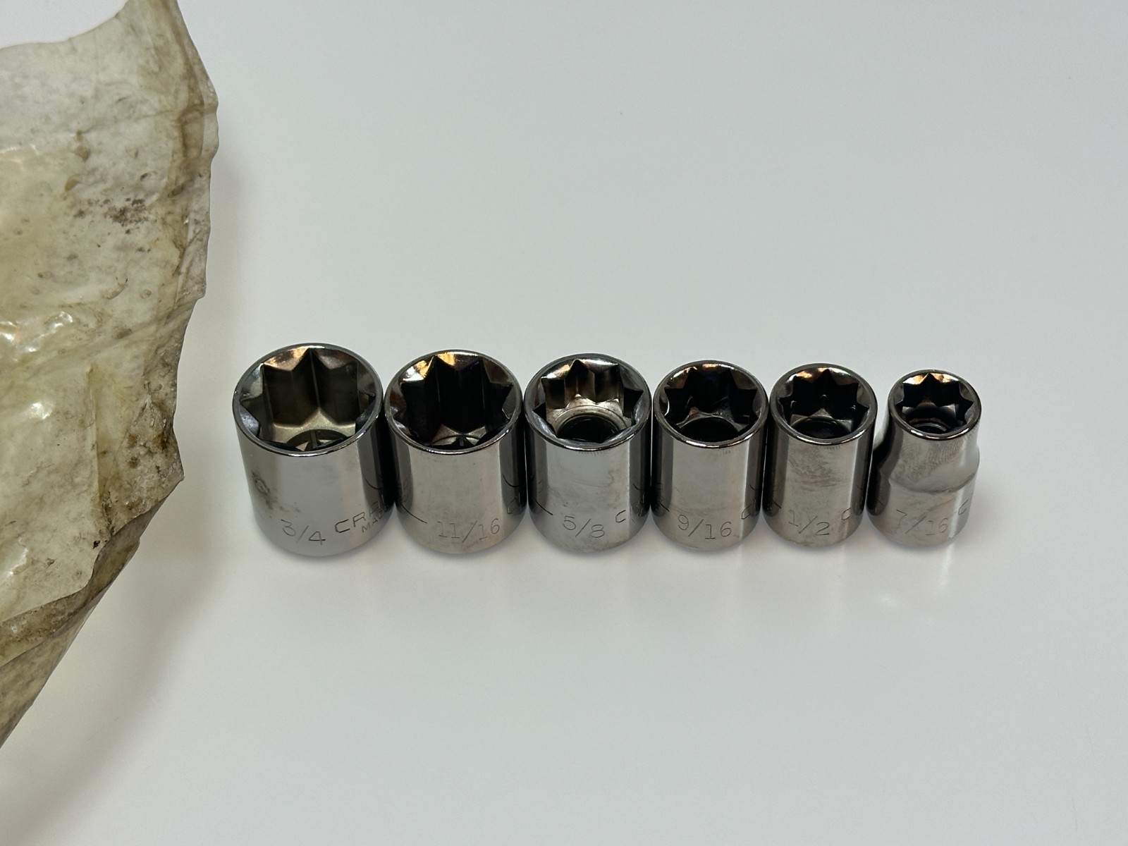 🇺🇸 Craftsman USA 6pc 1/2” Drive 8 Point Double Square Socket Set (NOS w/ Bag)