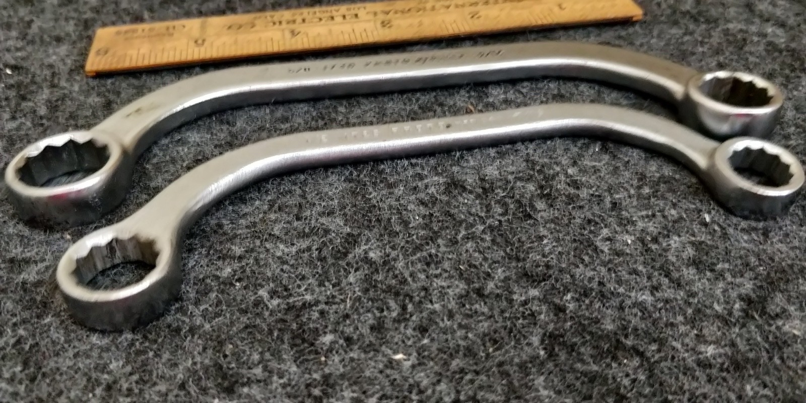 Proto #1725 & #1730 Half Moon Curved Box End Obstruction Wrenches 7/16” -5/8”