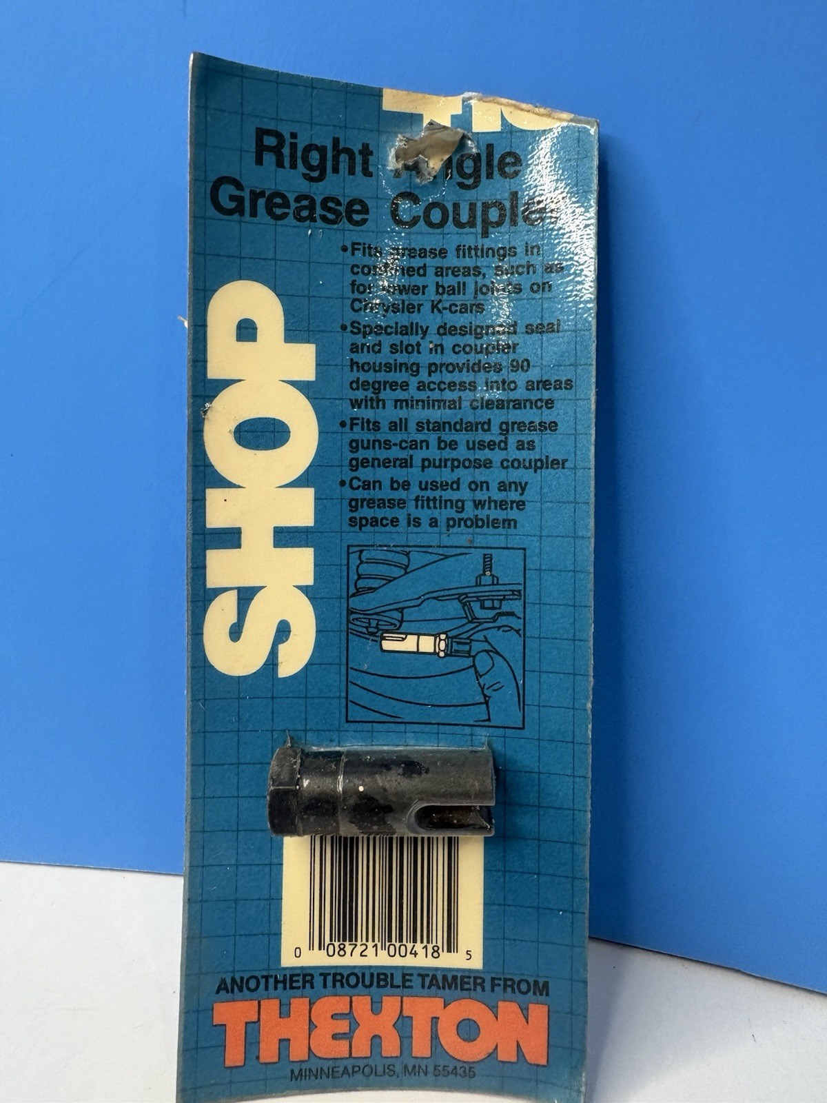 Thexton 418 Right Angle Grease Coupler NEW OLD STOCK FREE SHIPPING!