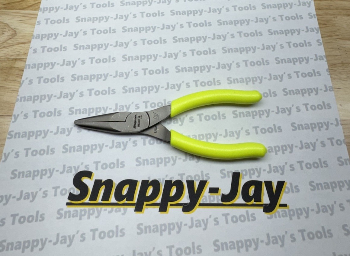 Snap-On Tools USA NEW HI VIZ Soft Grip 6″ Talon Grip Needle Nose Pliers 95ACFHV