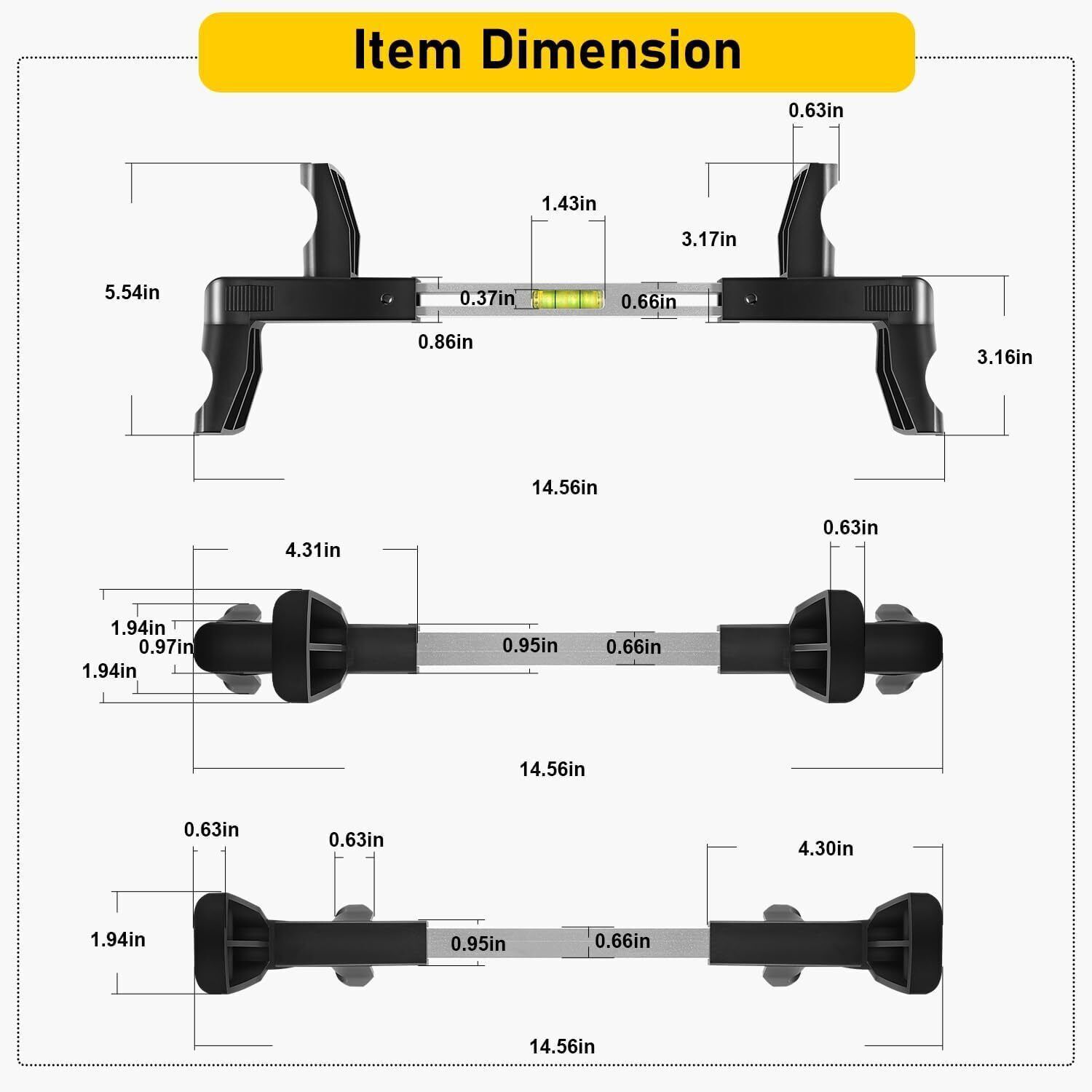 ATD-3100 Steering Wheel Level Alignment Tool 270mm-340mm for Passenger Cars Vans
