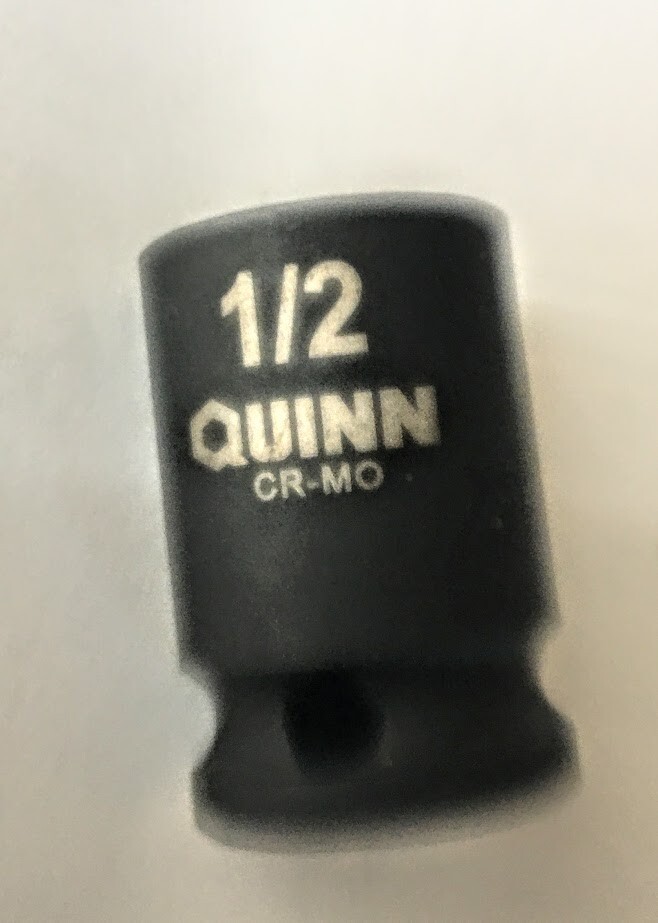 Quinn 1/2″ x 3/8″ Dr Standard Impact Socket 6 Point Free Shipping