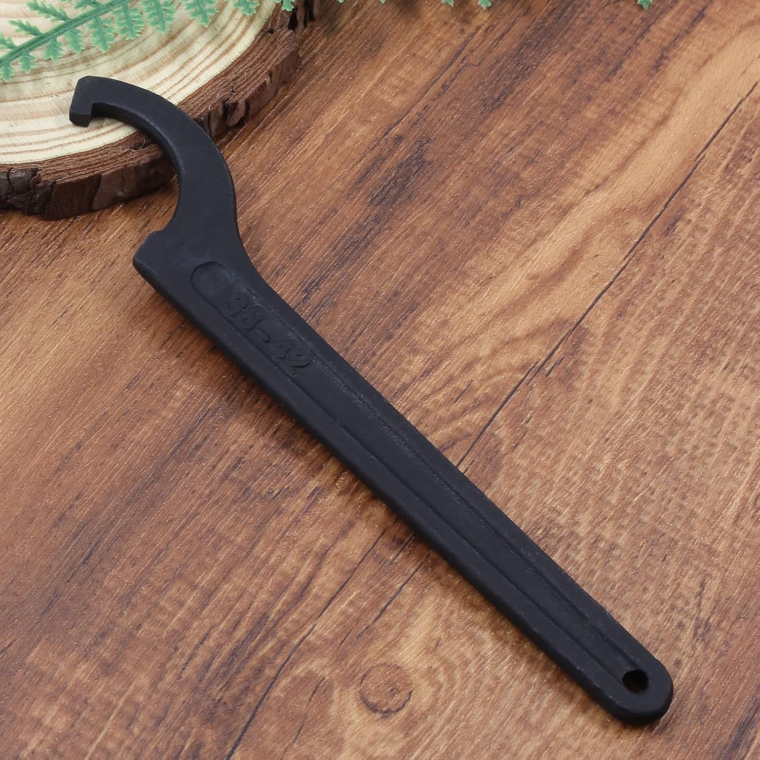 Spanner Wrench C Hook Black Adjustable 38-42mm Carbon Steel Heavy Duty Repair