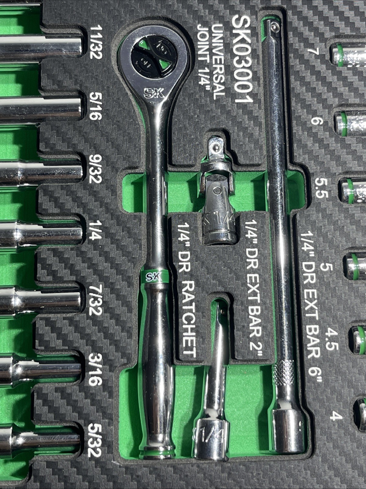 SK Professional Tools 52 Piece 1/4” Drive Socket Set SK03001AE Metric & Standard
